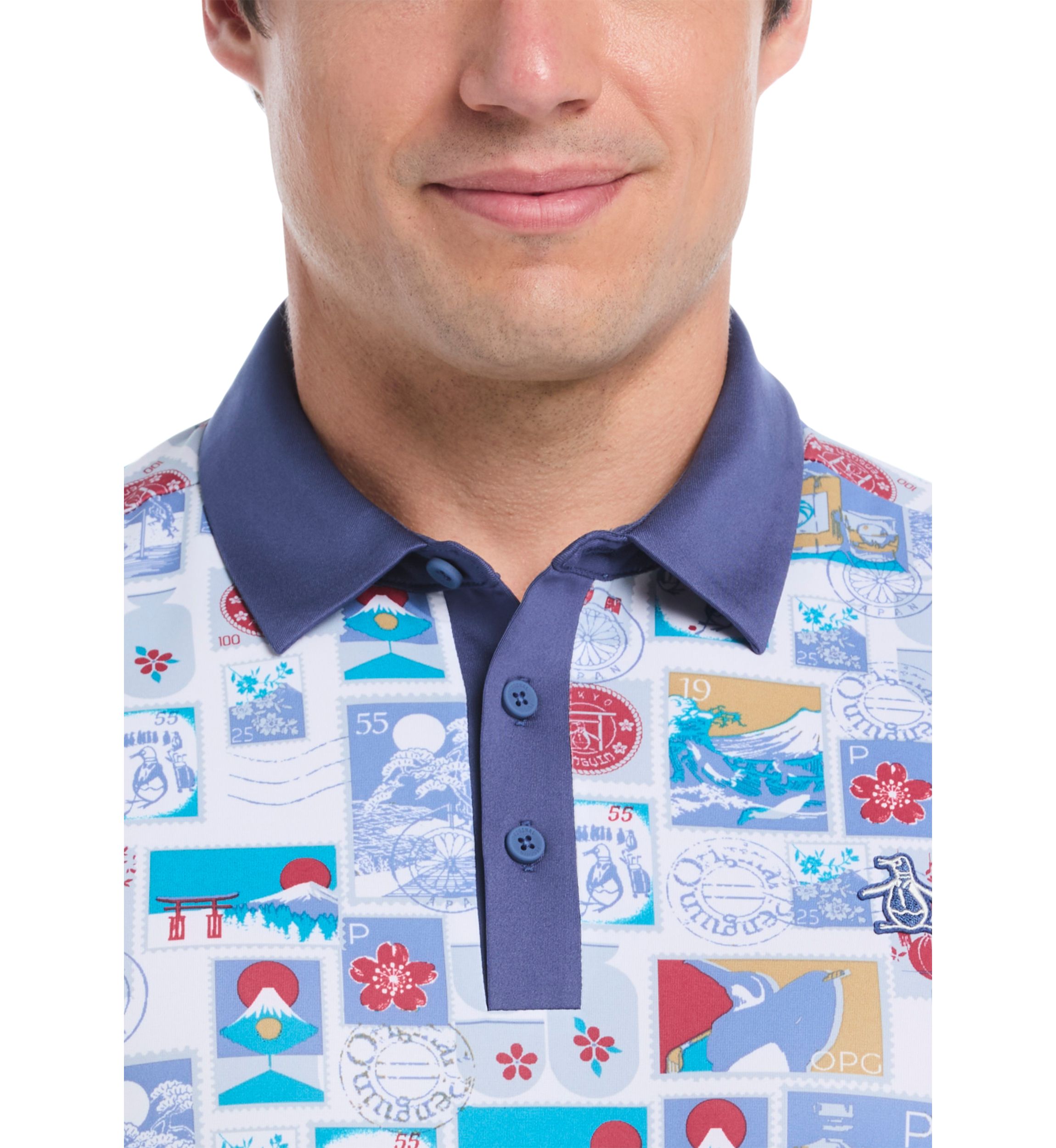 Mens Petes Stamp Statement Golf Polo Shirt