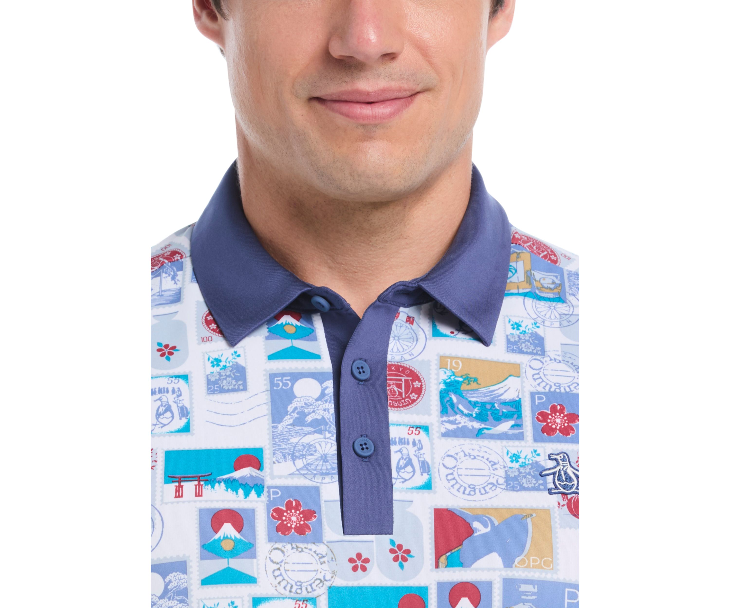 Mens Petes Stamp Statement Golf Polo Shirt