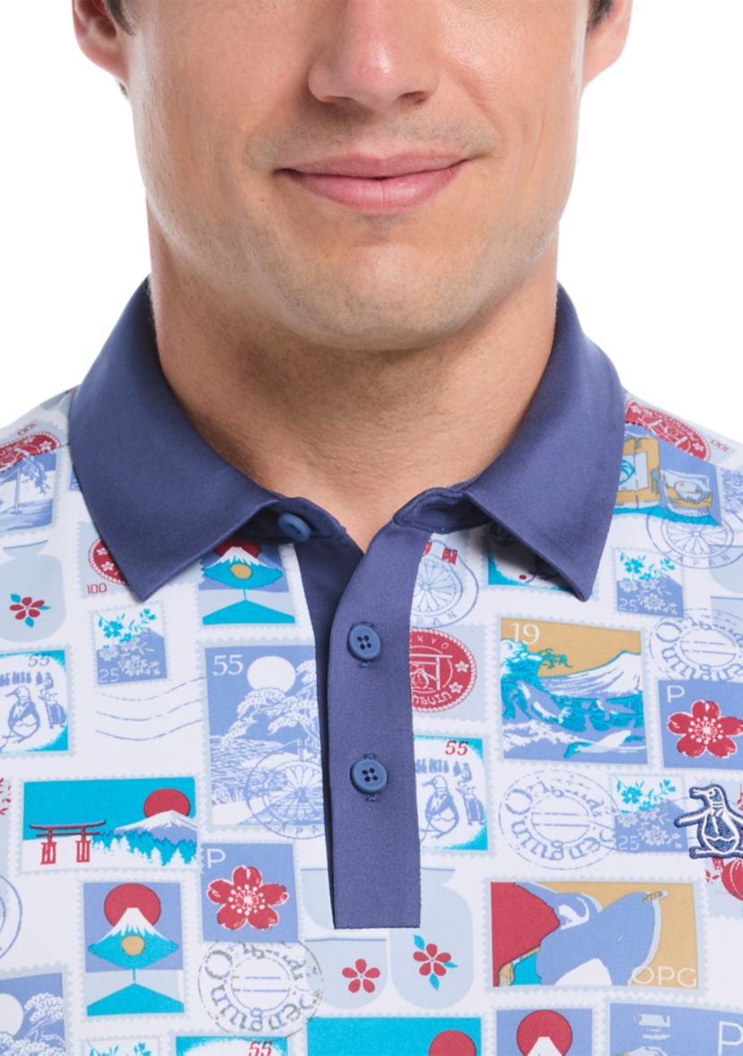 Mens Petes Stamp Statement Golf Polo Shirt