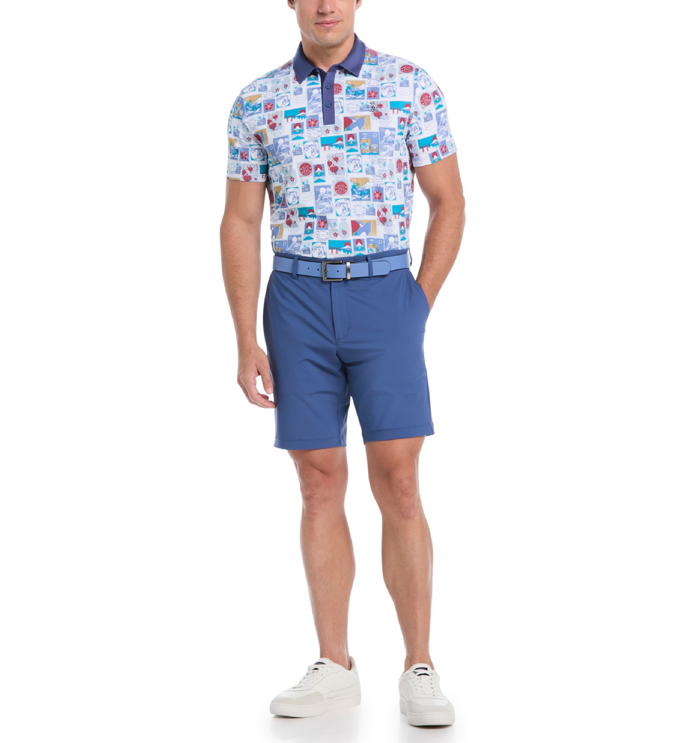 Mens Petes Stamp Statement Golf Polo Shirt