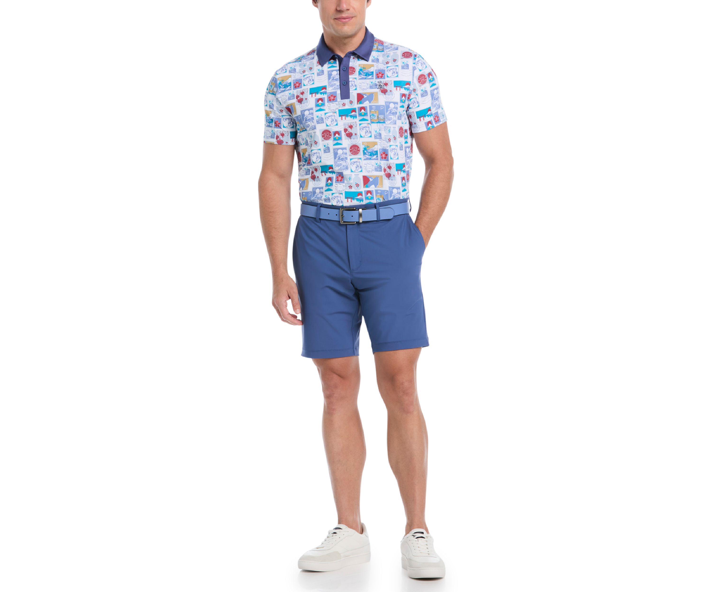 Mens Petes Stamp Statement Golf Polo Shirt