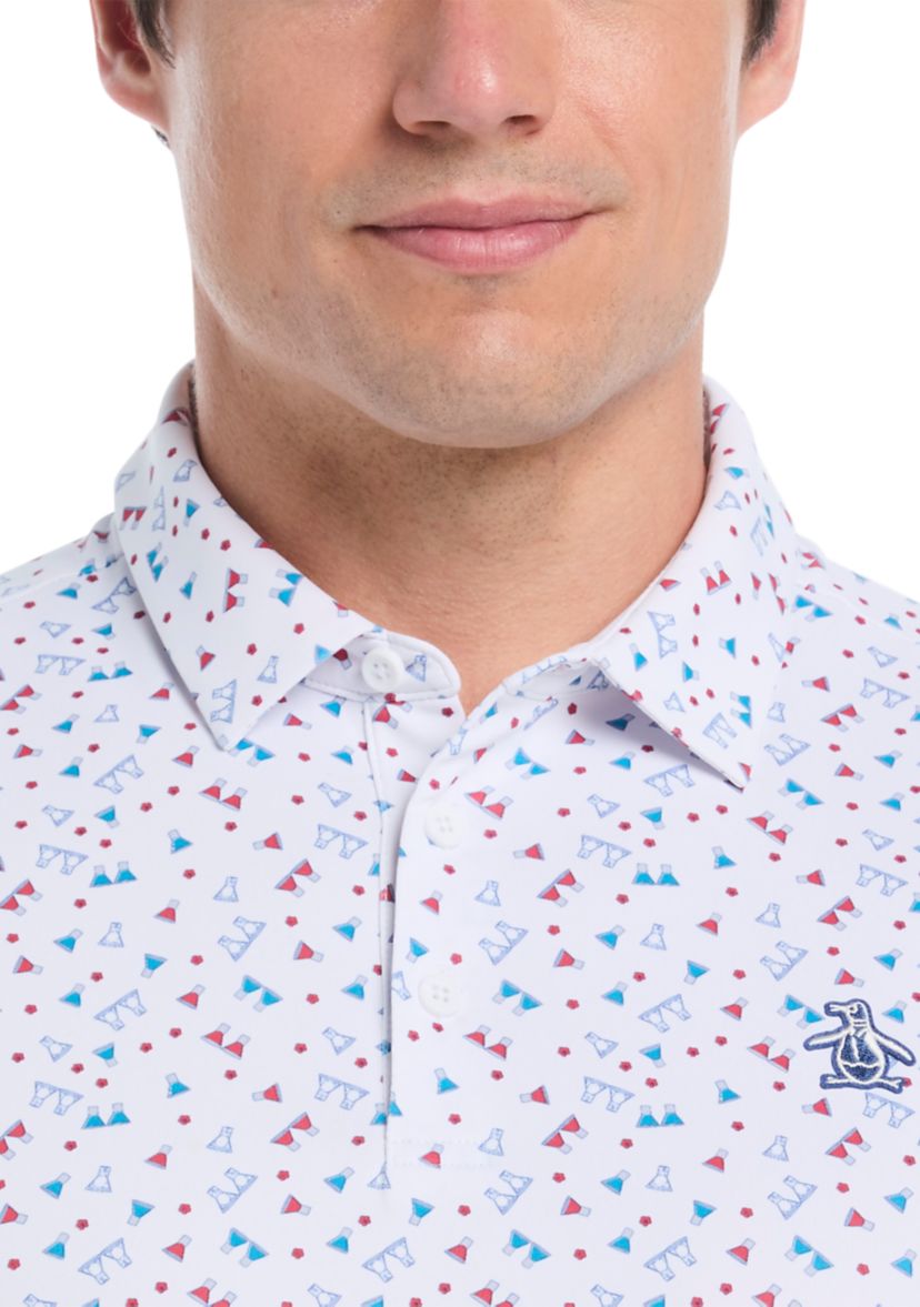 Mens 19th Hole Sake-Tini Golf Polo Shirt 