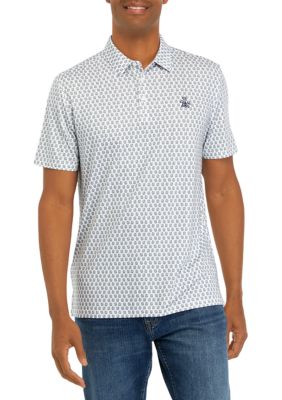 Original Penguin Men's Fashion Printed Polo Shirt, White, XL