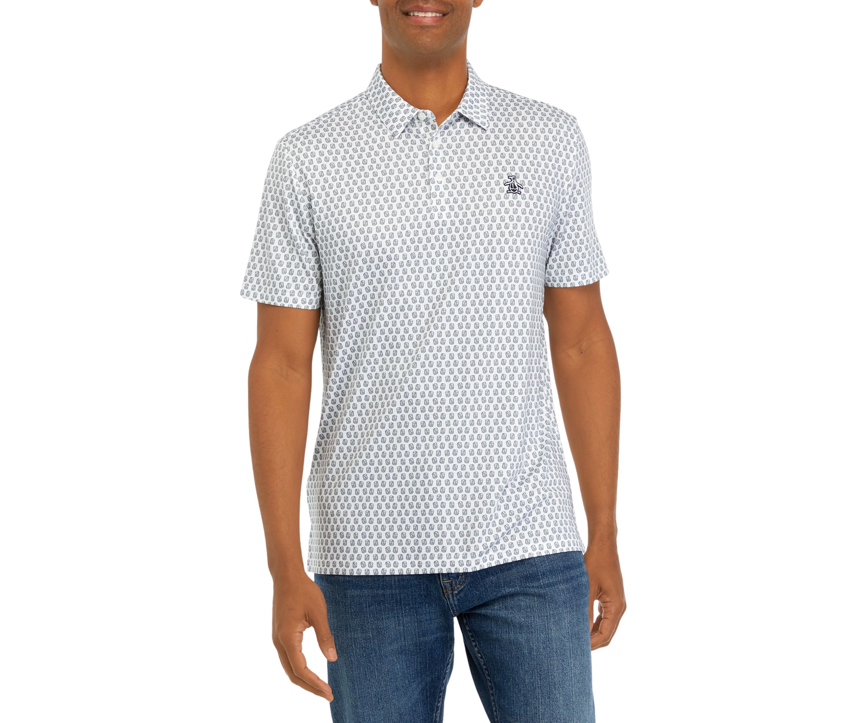 Mens Fashion Printed Polo Shirt 
