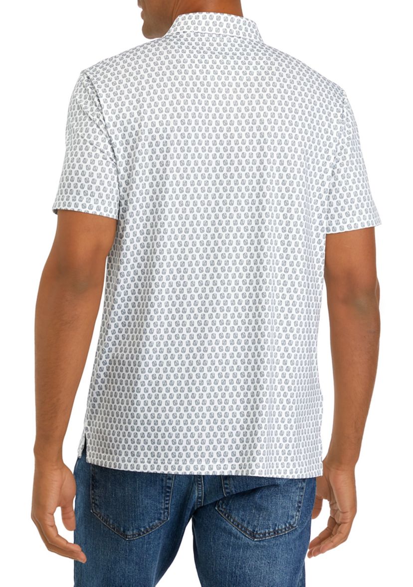 Mens Fashion Printed Polo Shirt 