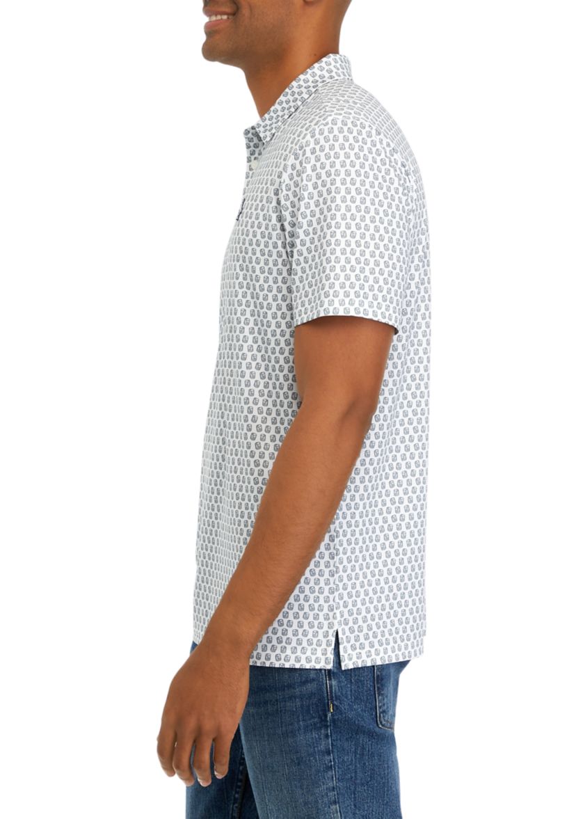 Mens Fashion Printed Polo Shirt 