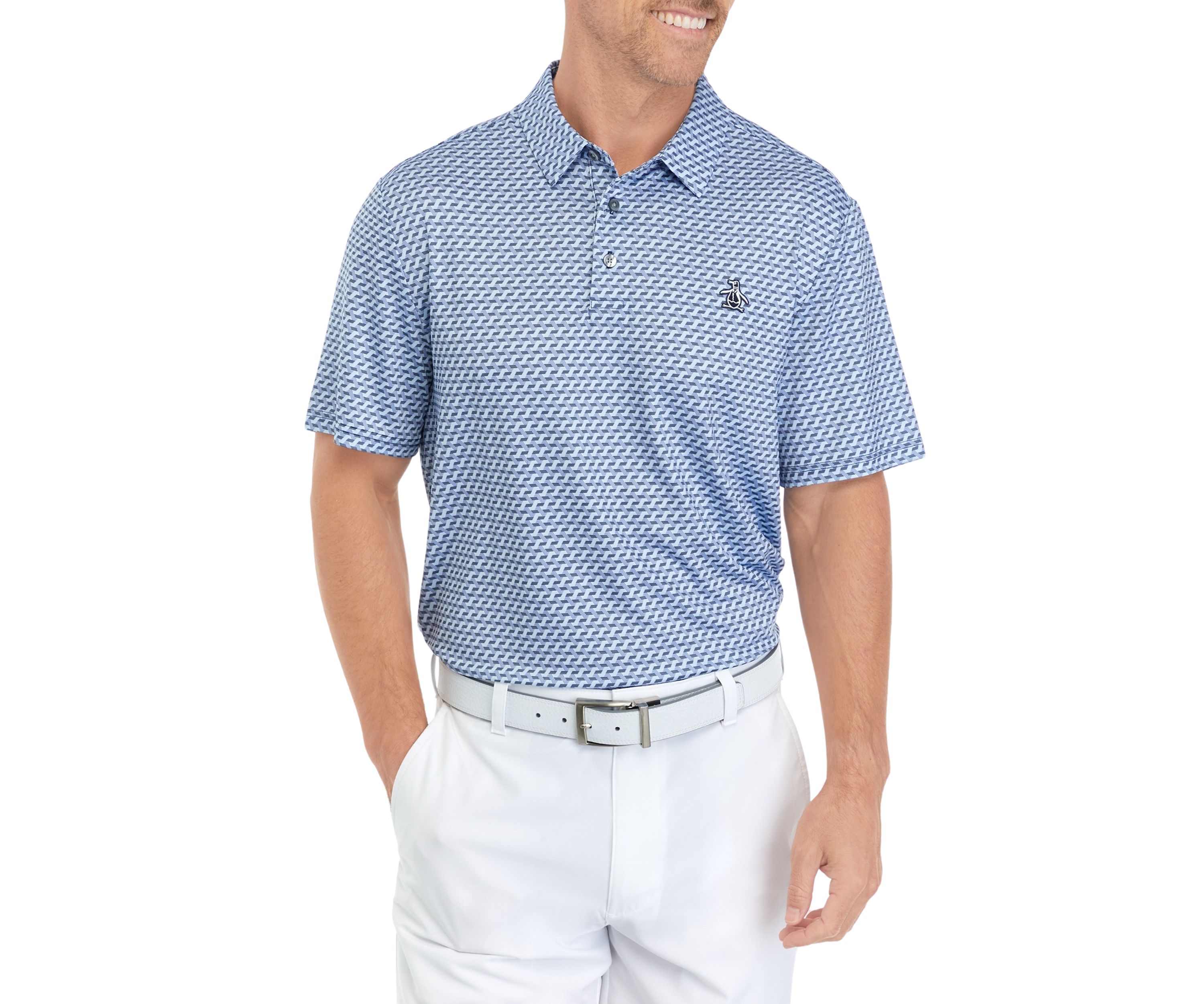 Mens Retro Wave Polo Shirt