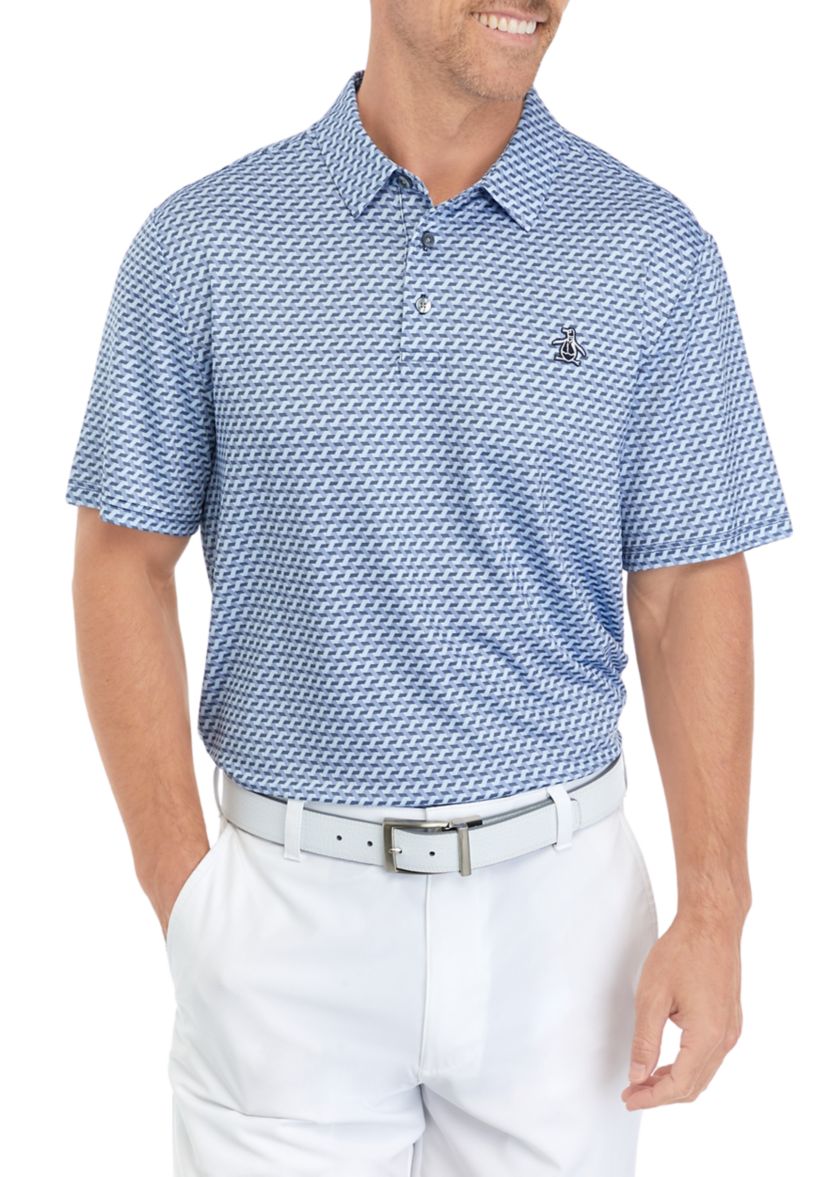 Mens Retro Wave Polo Shirt