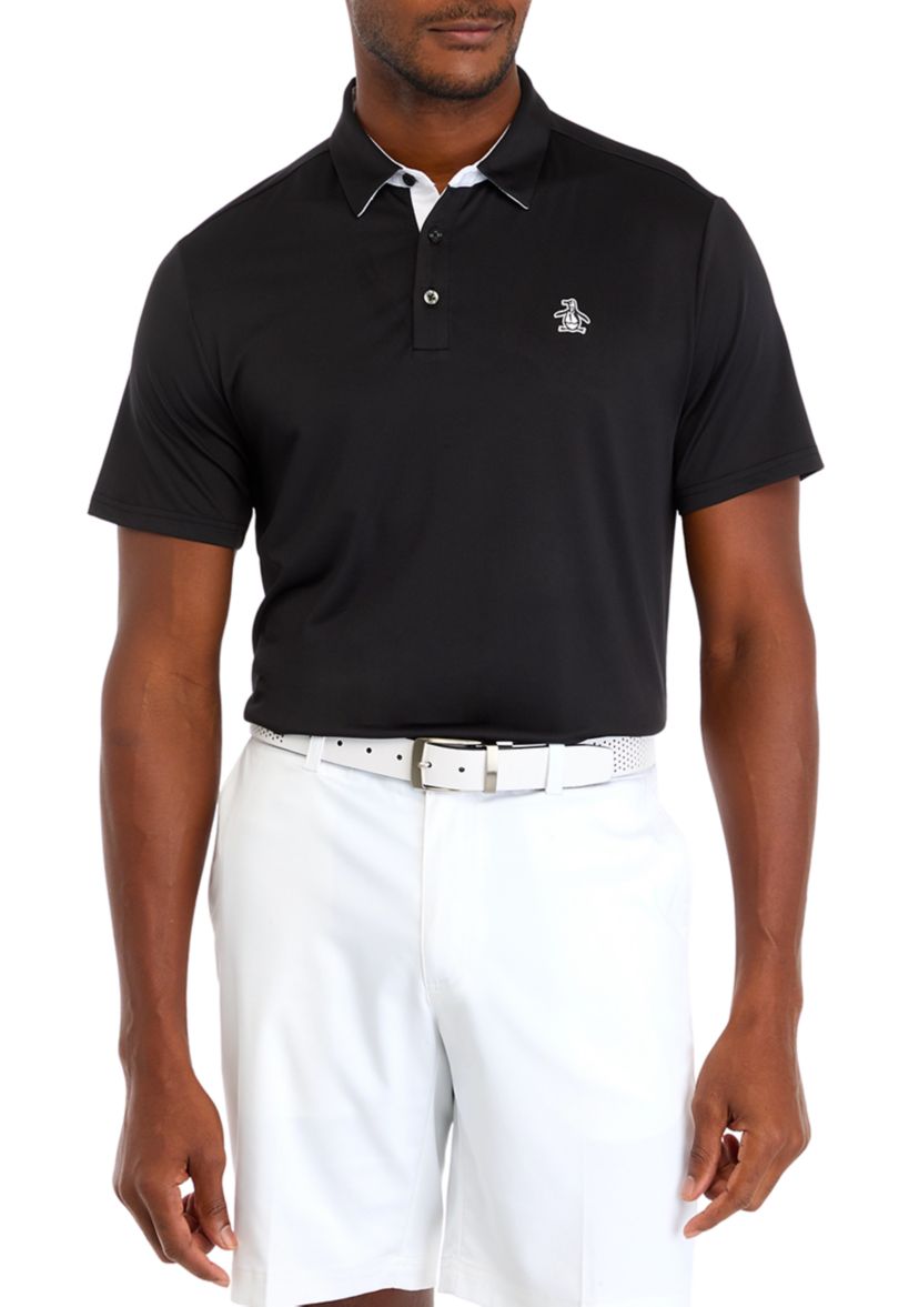 Mens Solid Logo Polo Shirt