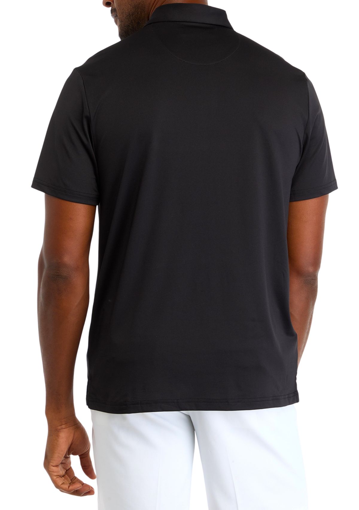 Mens Solid Logo Polo Shirt