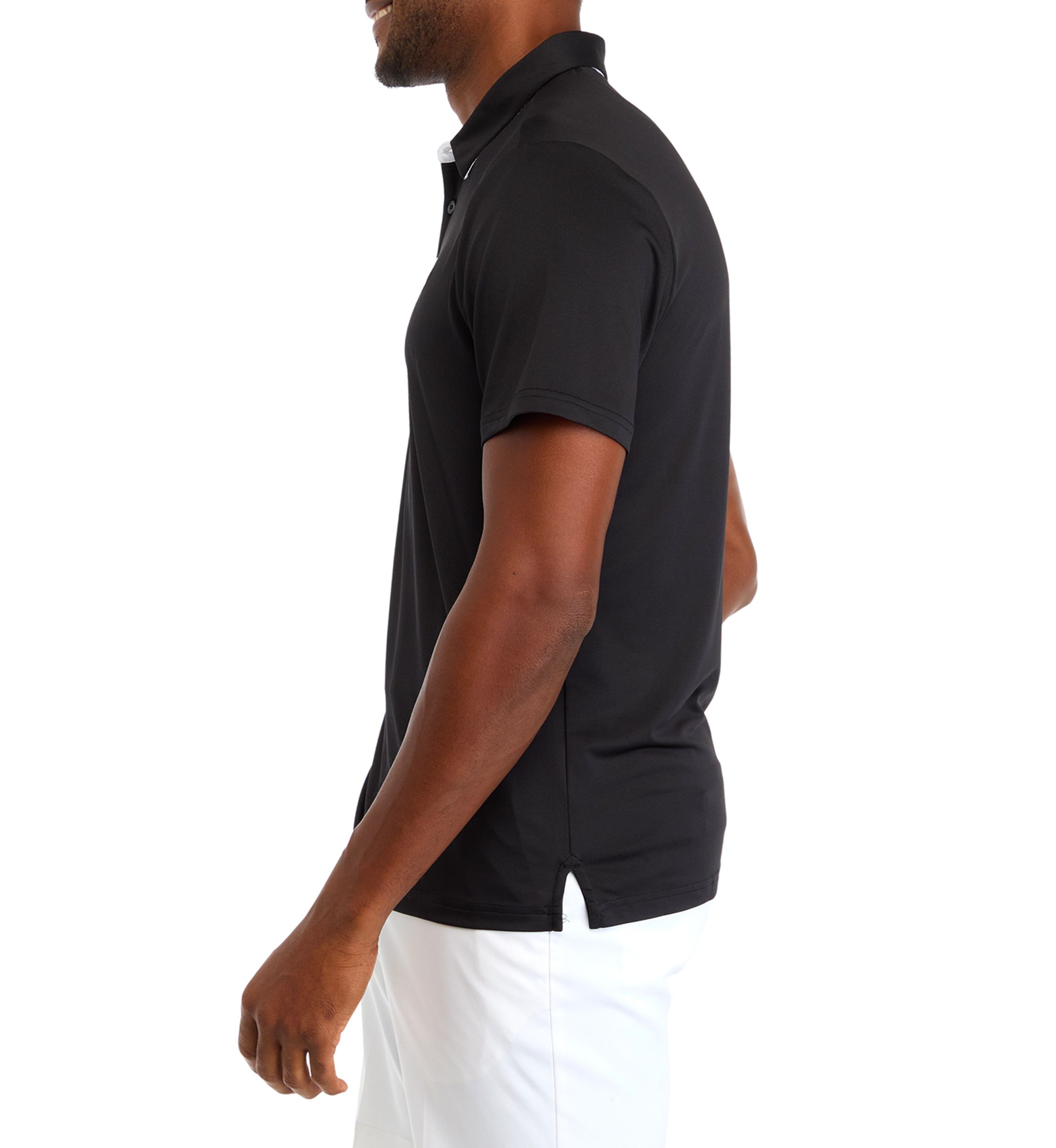 Mens Solid Logo Polo Shirt