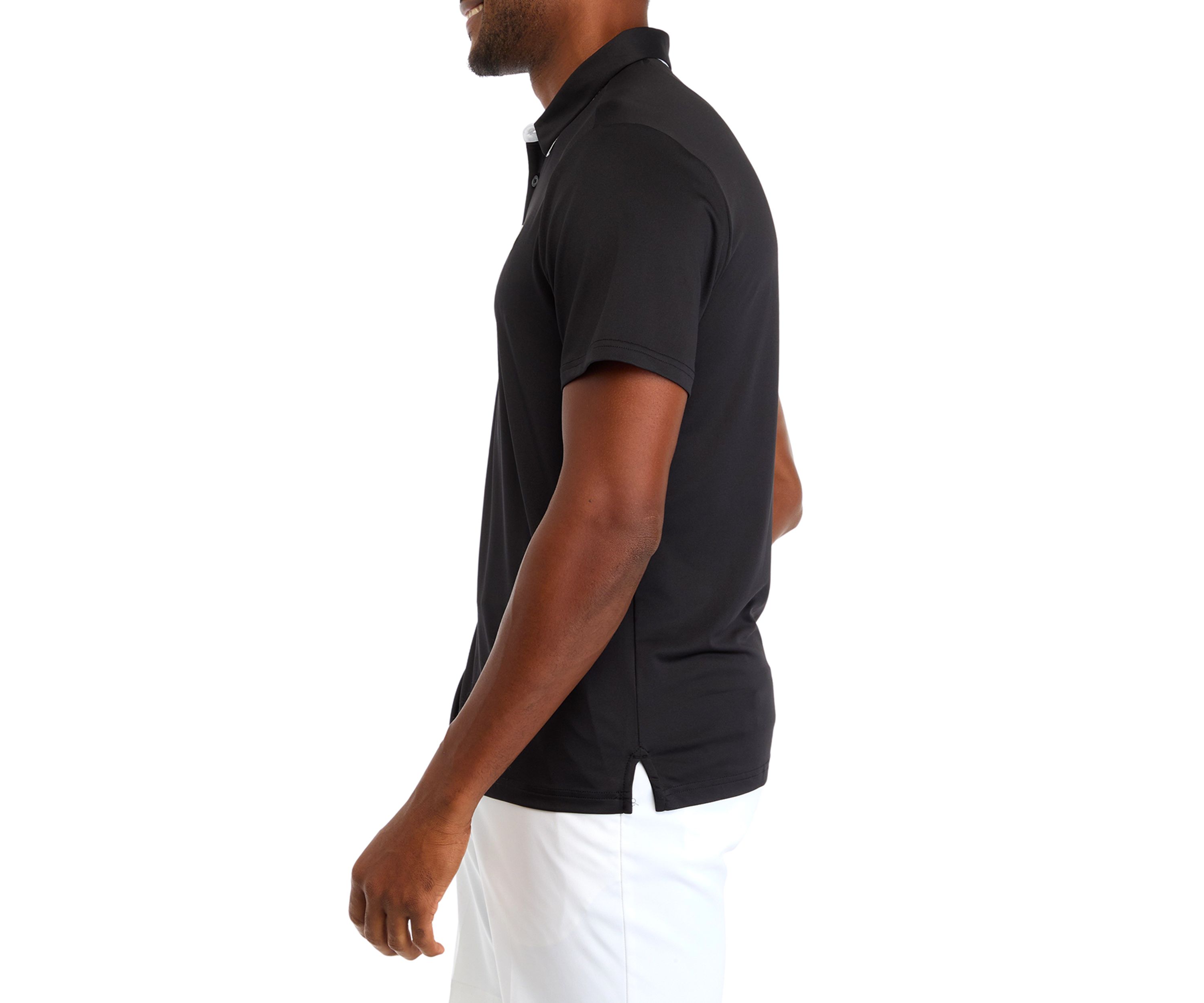 Mens Solid Logo Polo Shirt