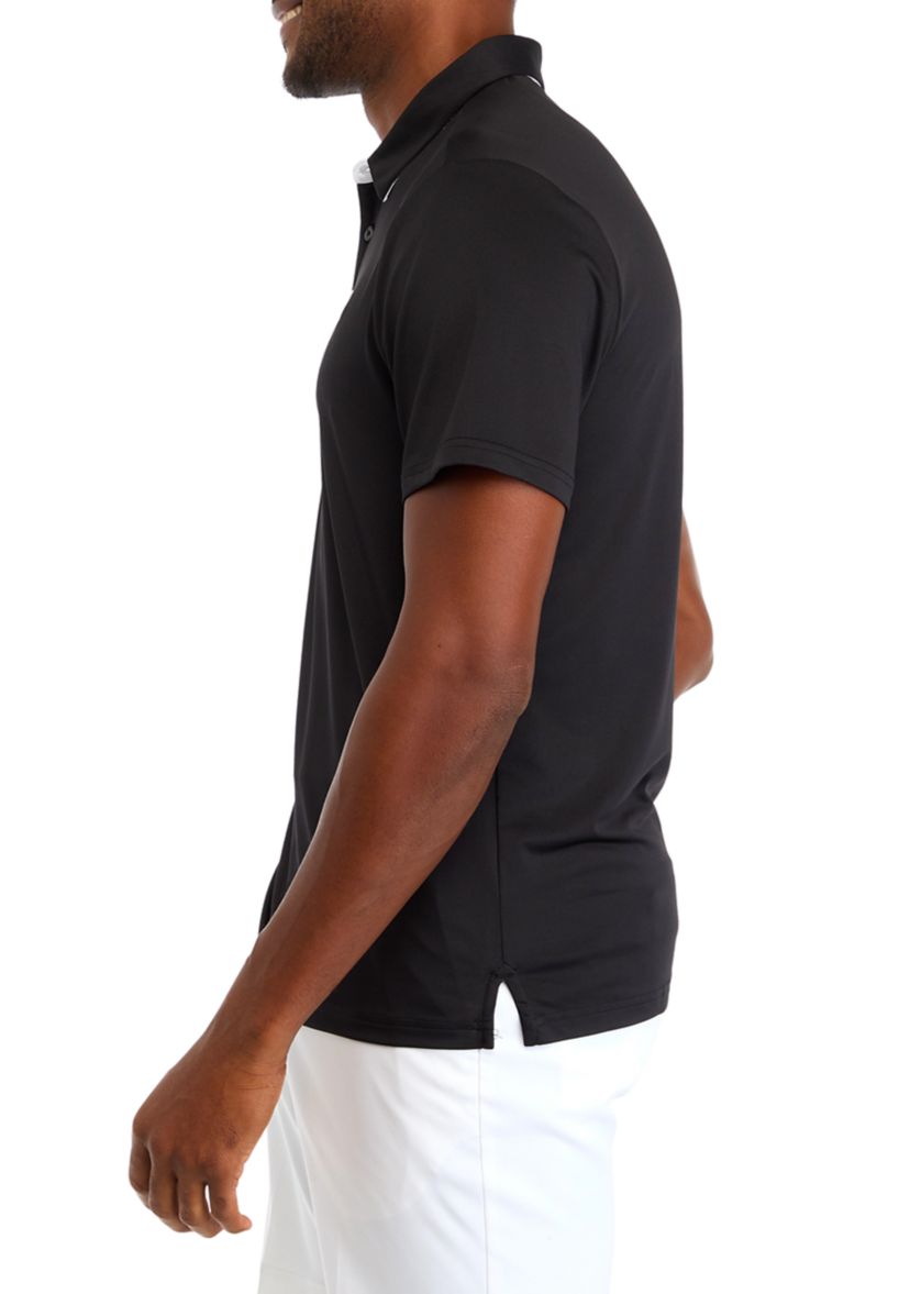 Mens Solid Logo Polo Shirt