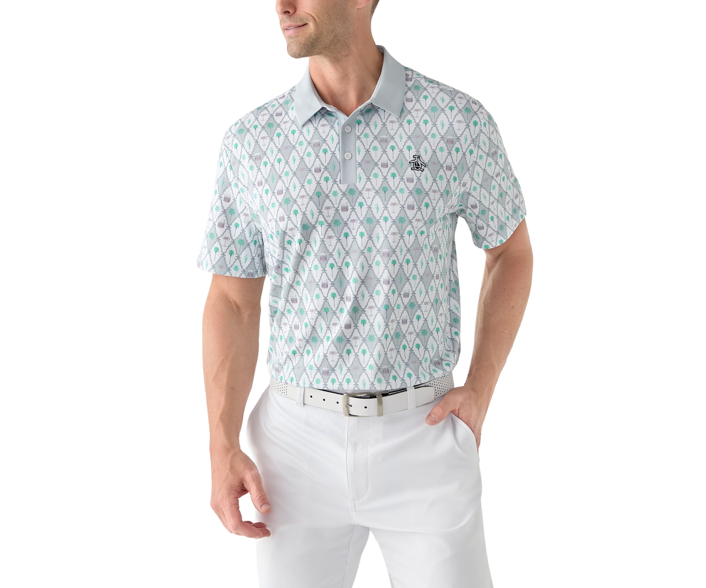 Mens Lattice Cocktail Earl Polo Shirt