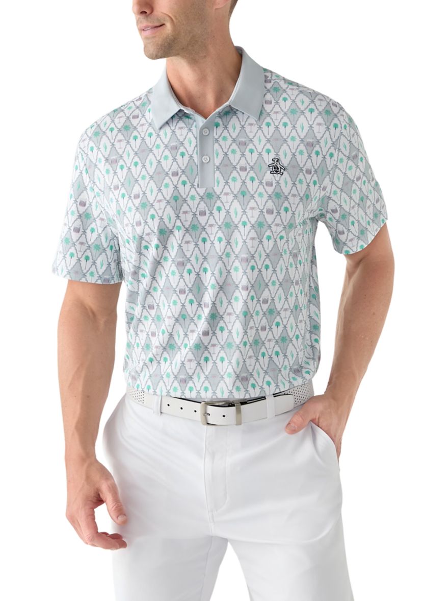 Mens Lattice Cocktail Earl Polo Shirt
