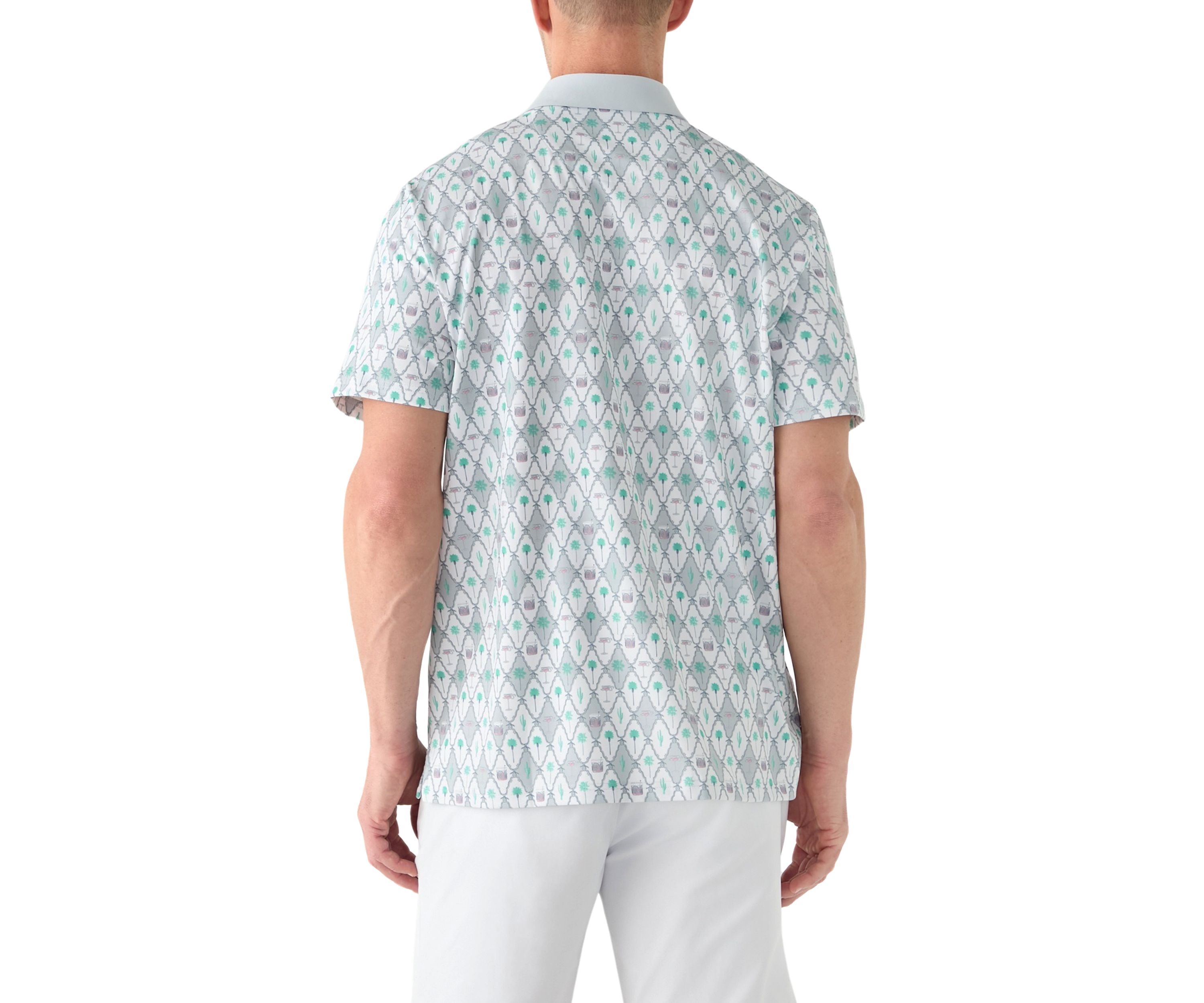Mens Lattice Cocktail Earl Polo Shirt