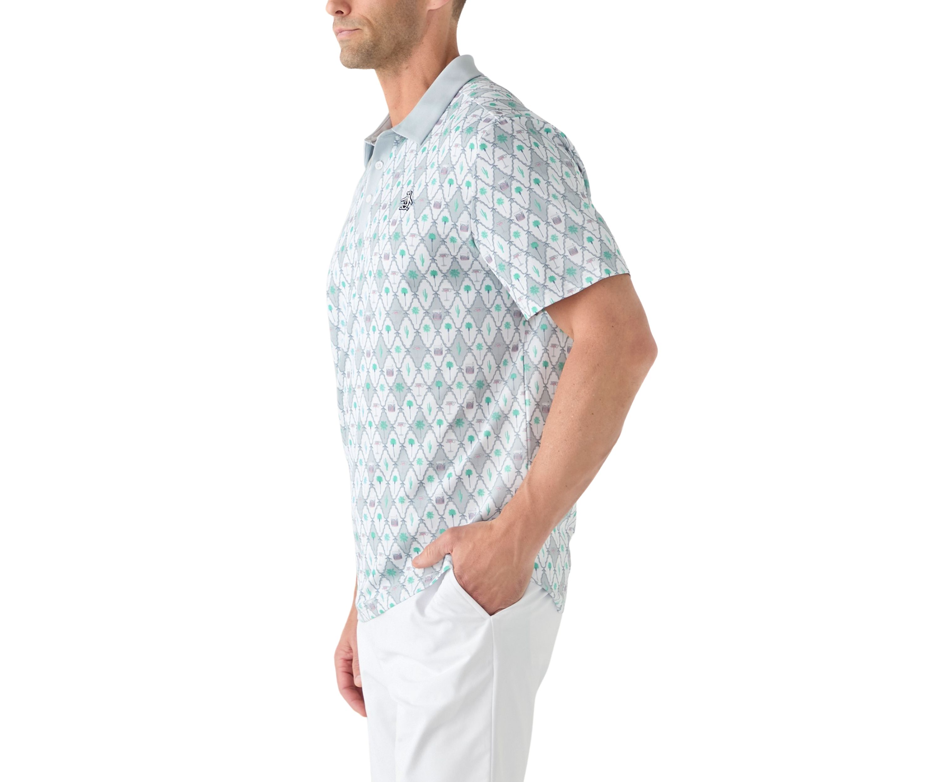 Mens Lattice Cocktail Earl Polo Shirt