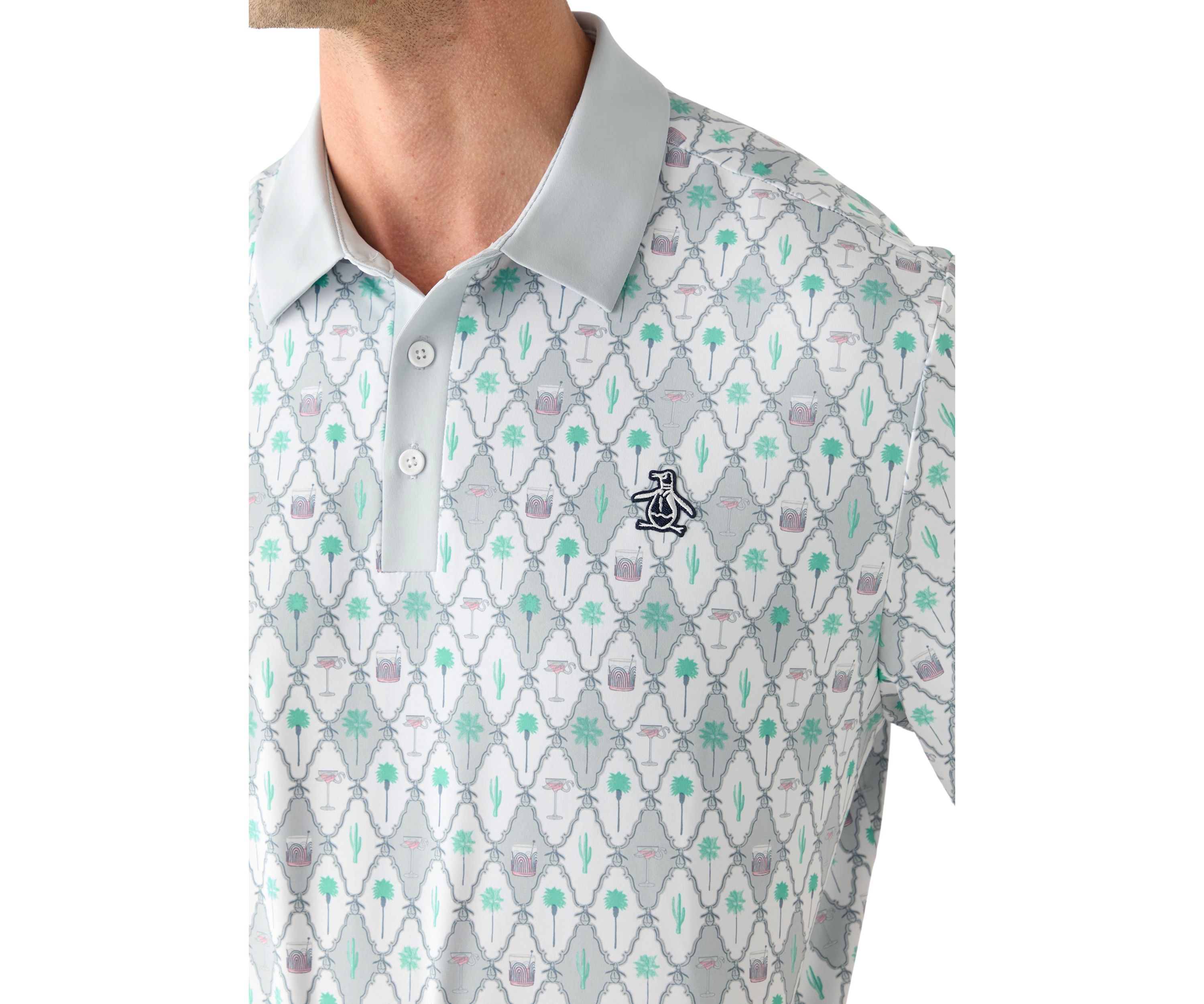 Mens Lattice Cocktail Earl Polo Shirt