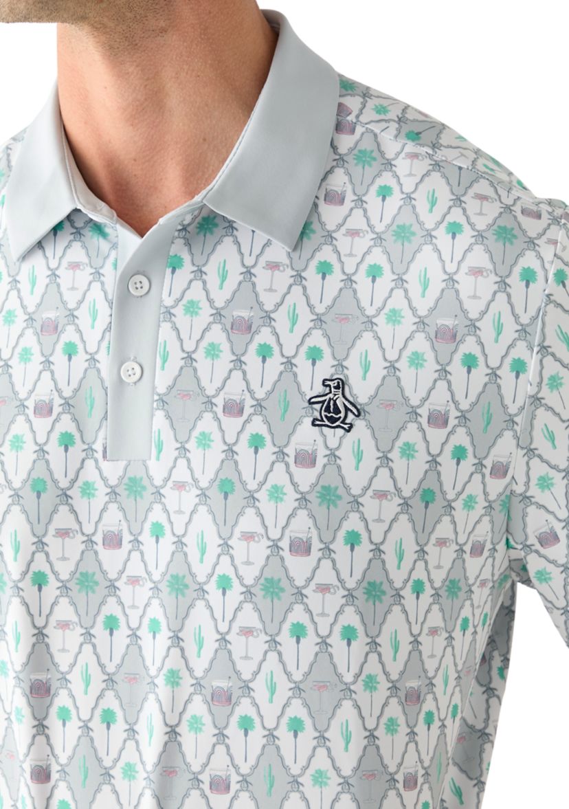 Mens Lattice Cocktail Earl Polo Shirt