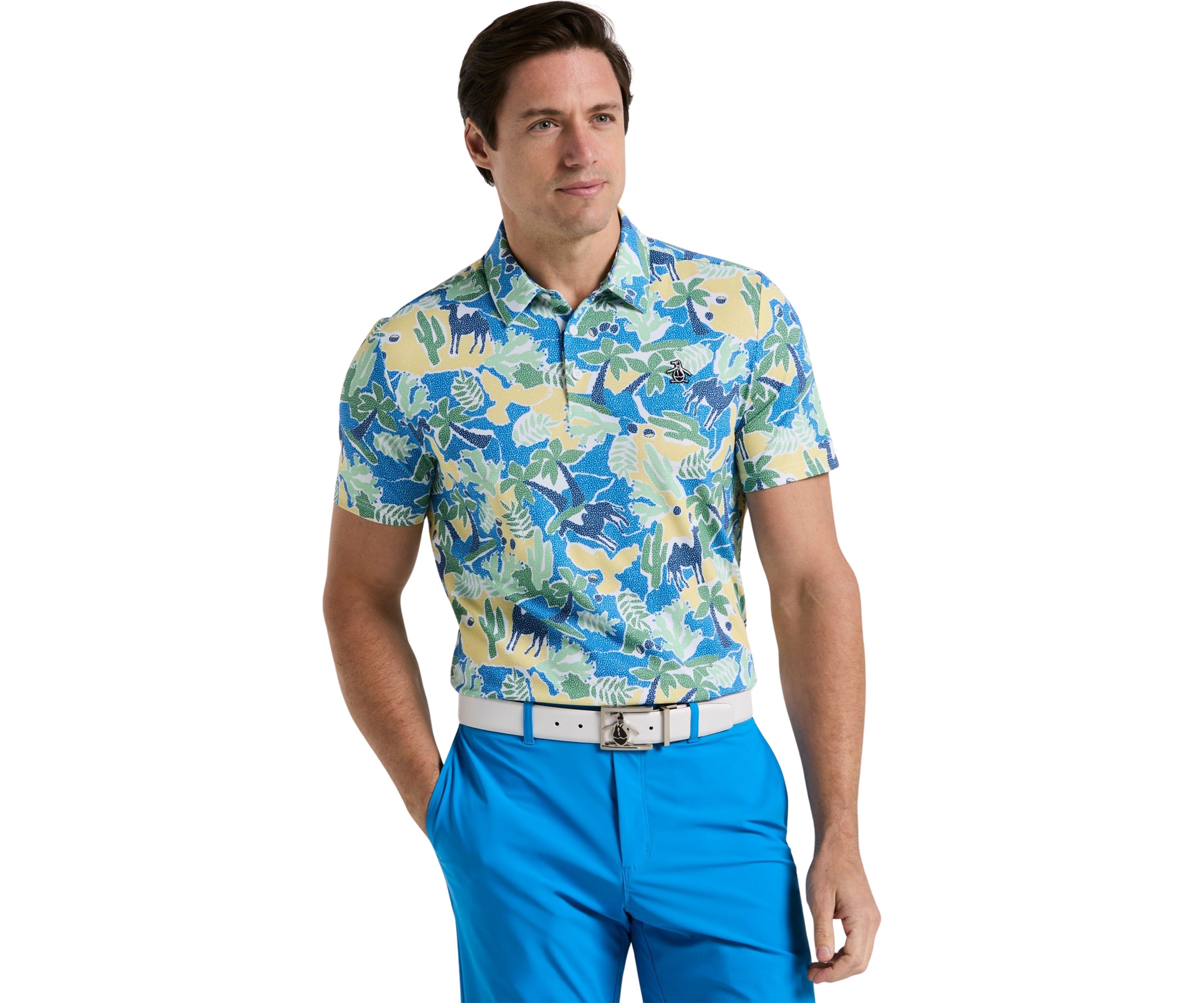 All-Over Ibiza Print Earl Golf Polo Shirt