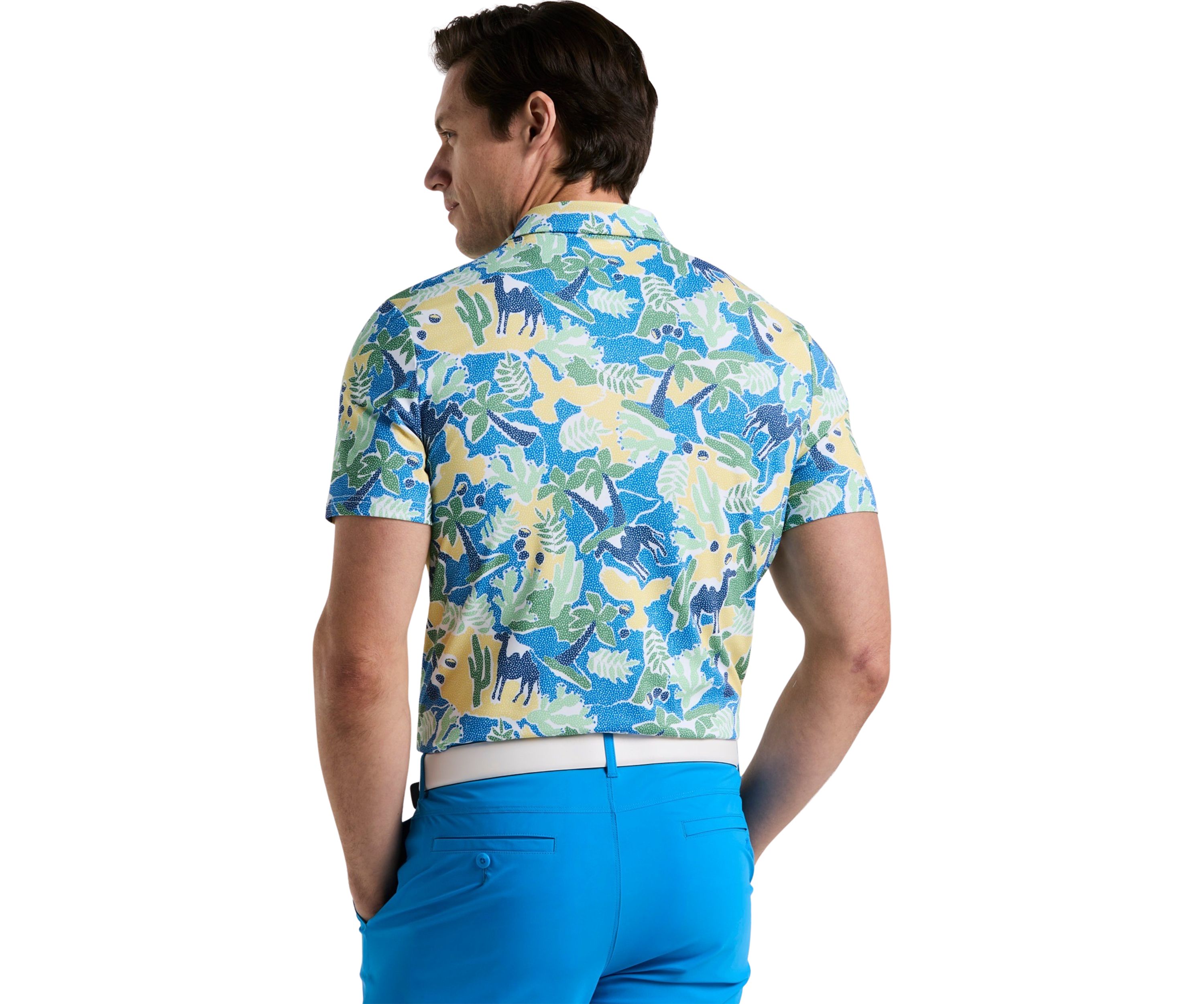 All-Over Ibiza Print Earl Golf Polo Shirt
