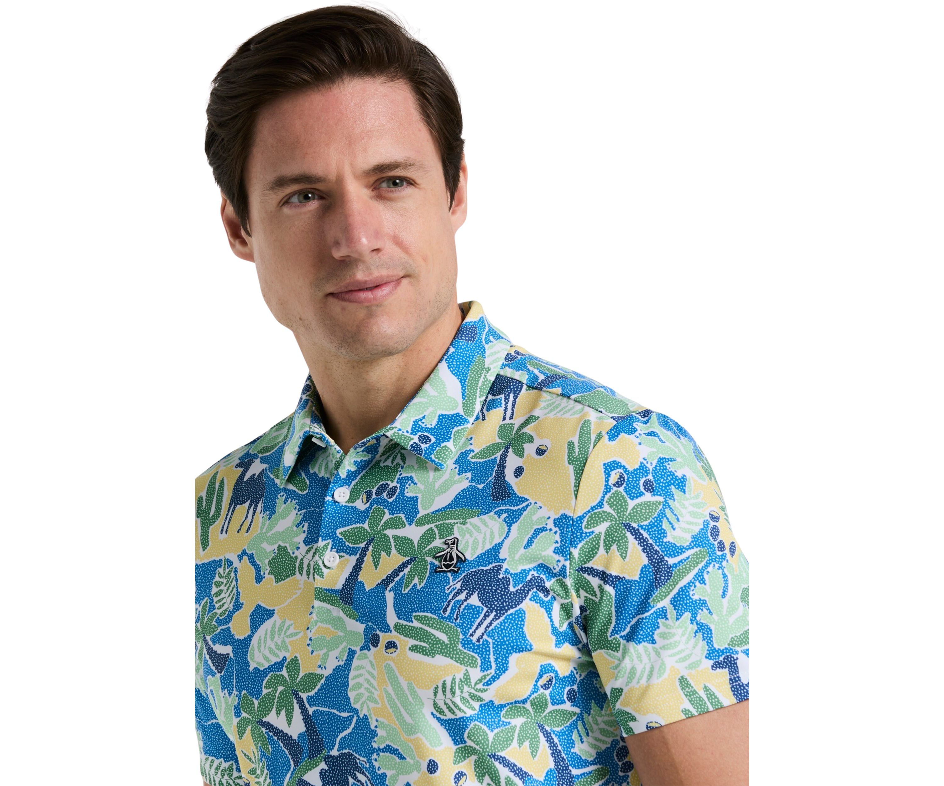 All-Over Ibiza Print Earl Golf Polo Shirt