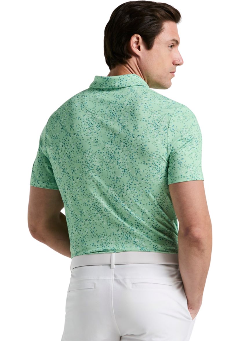 Mens All Over Micro Abstract Printed Golf Polo Shirt