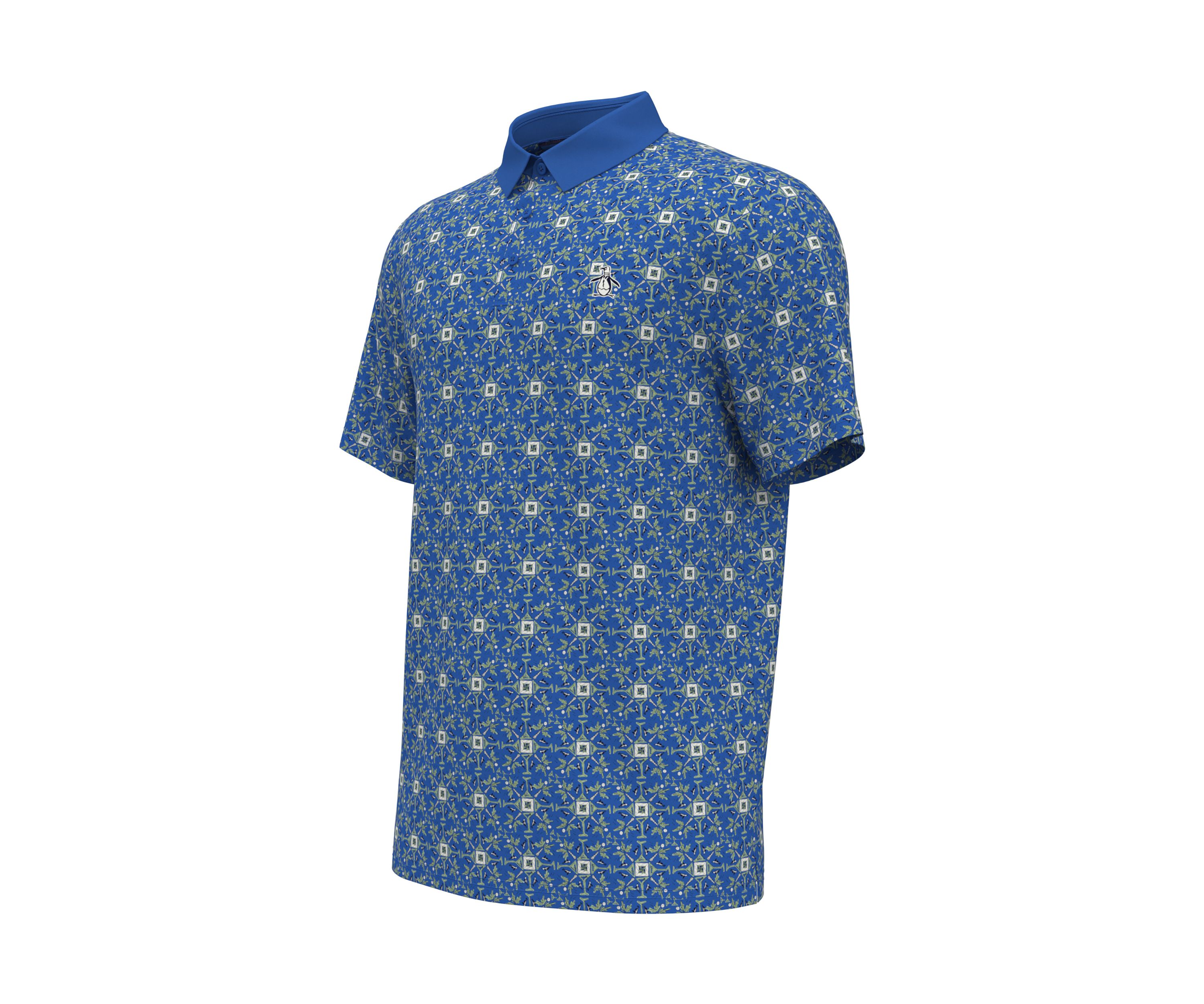 Petes Cocktail Windowpane Polo Shirt