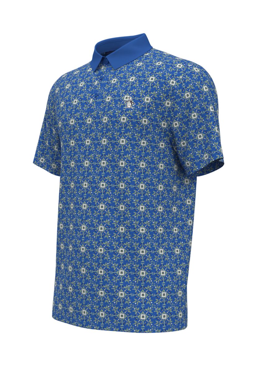 Petes Cocktail Windowpane Polo Shirt