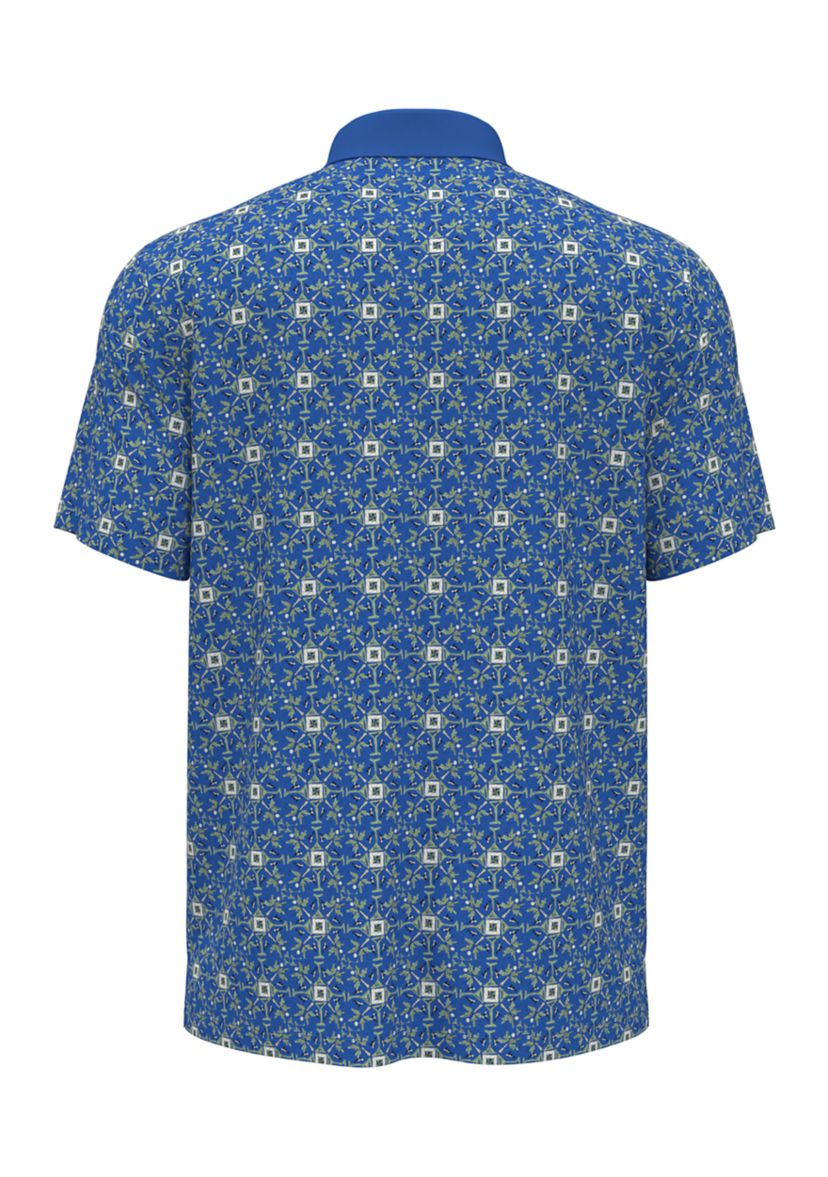 Petes Cocktail Windowpane Polo Shirt