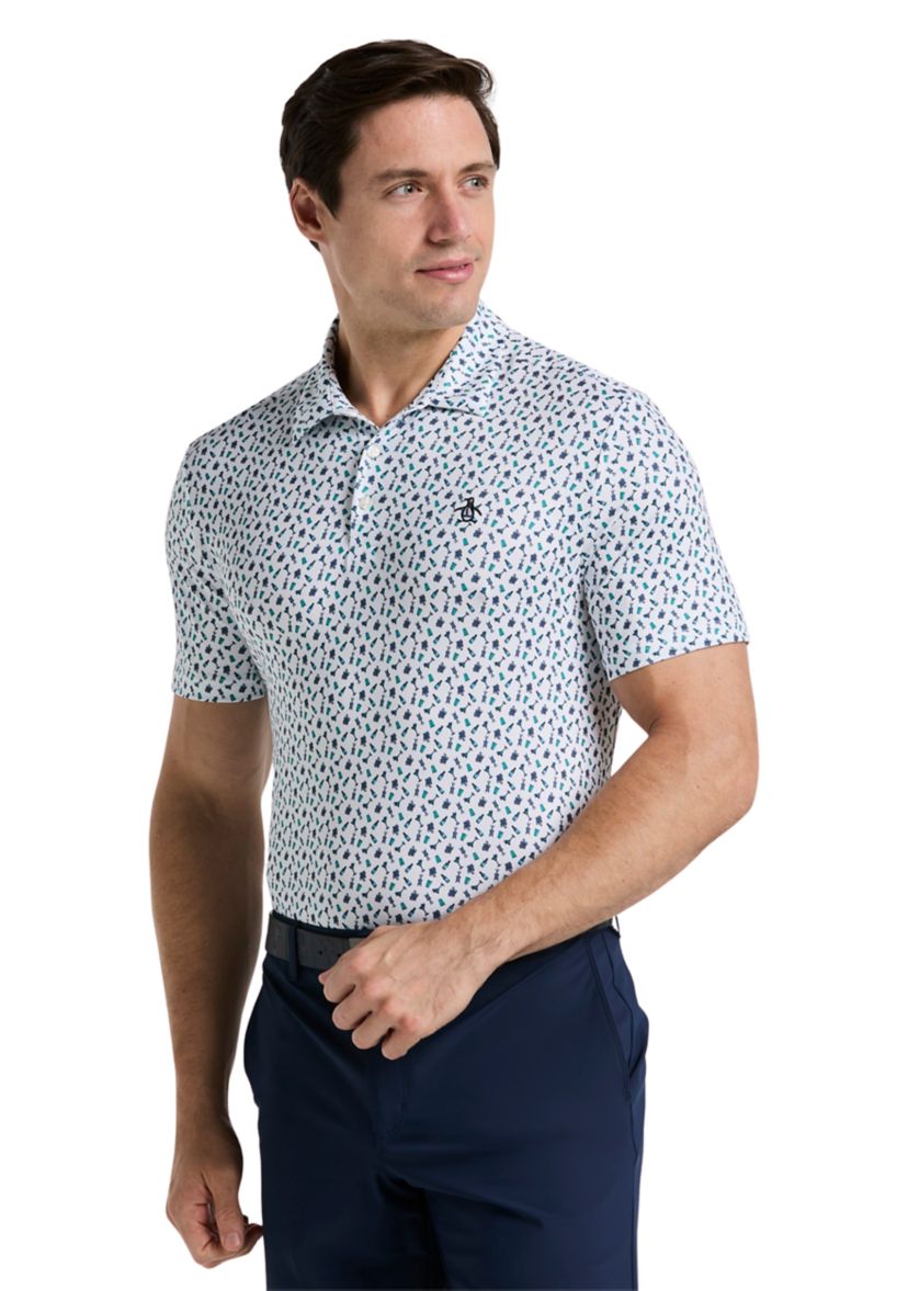 Augusta Menu Print Golf Polo Shirt 