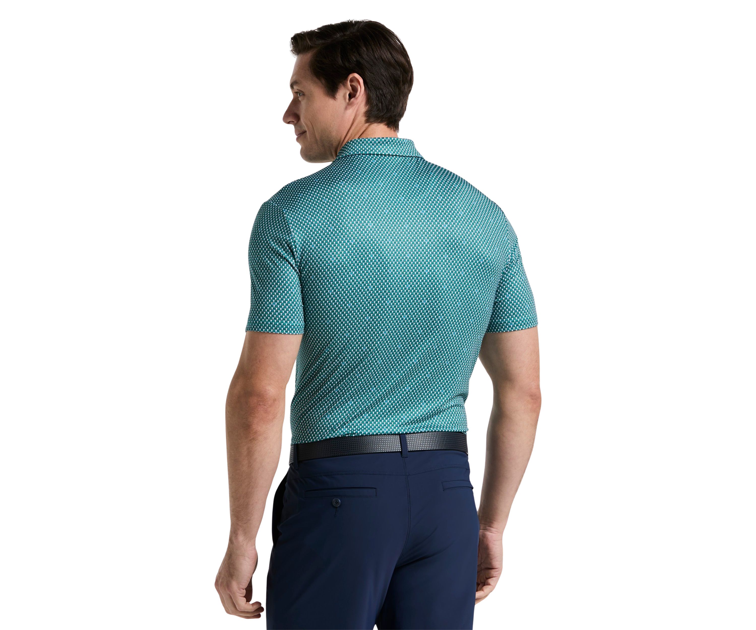 Mens All-Over Micro Bucket Hat Golf Polo Shirt