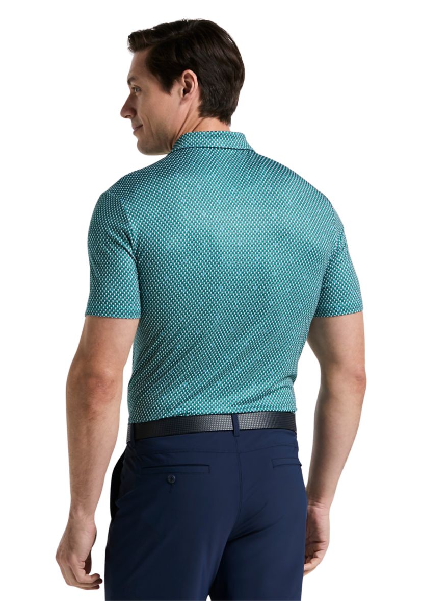 Mens All-Over Micro Bucket Hat Golf Polo Shirt