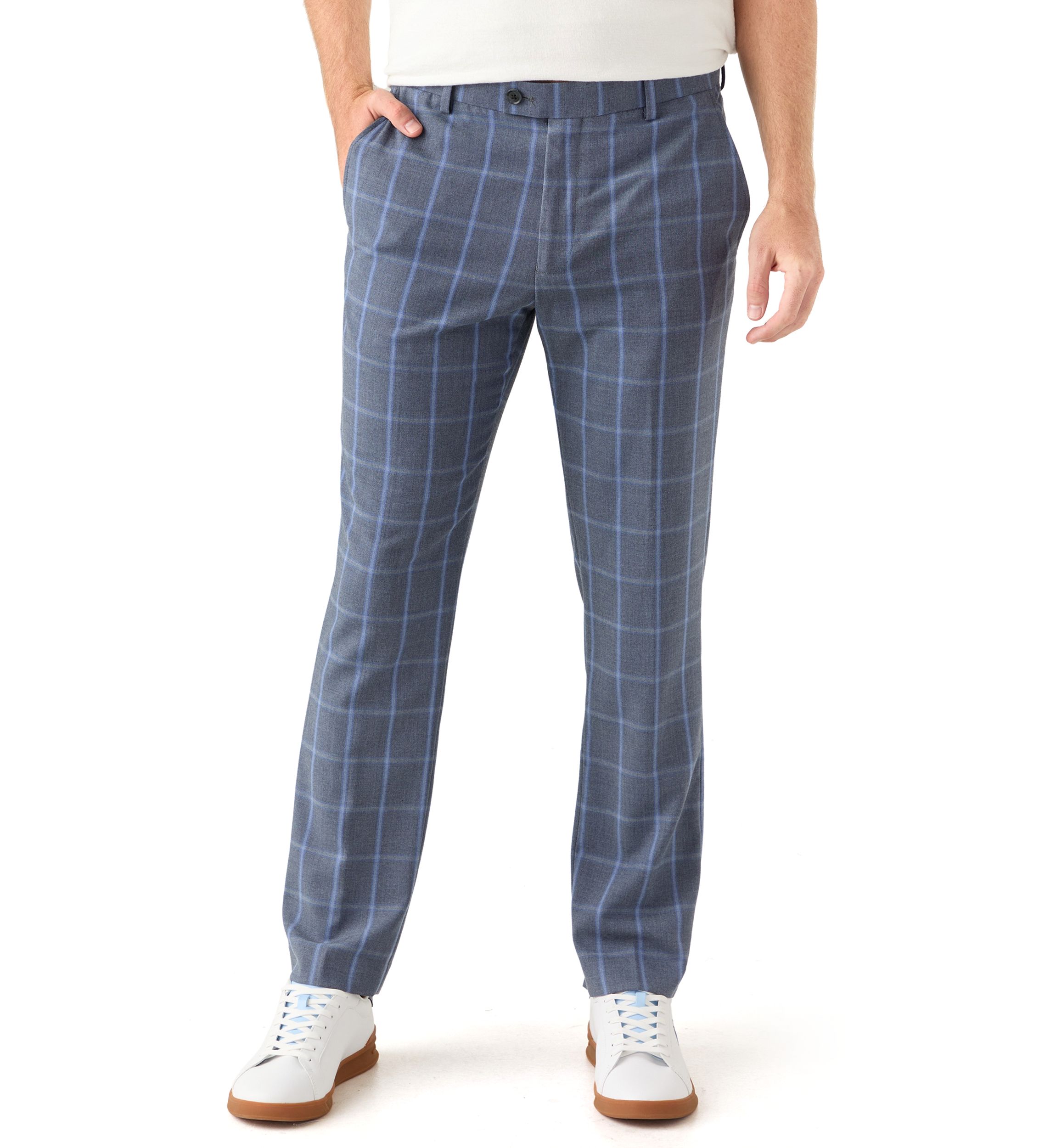 Mens Slim Fit Kensington Plaid Pants