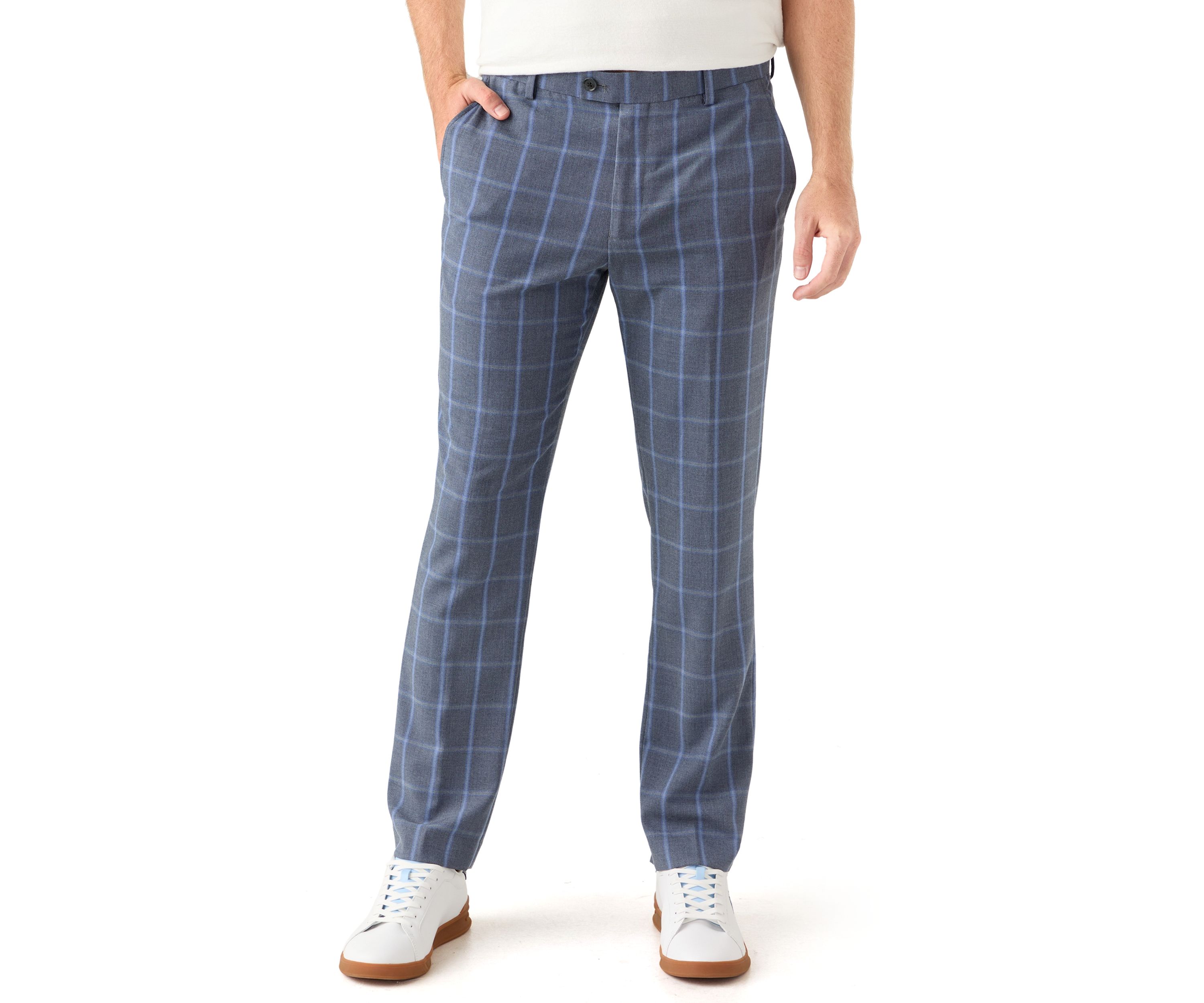 Mens Slim Fit Kensington Plaid Pants