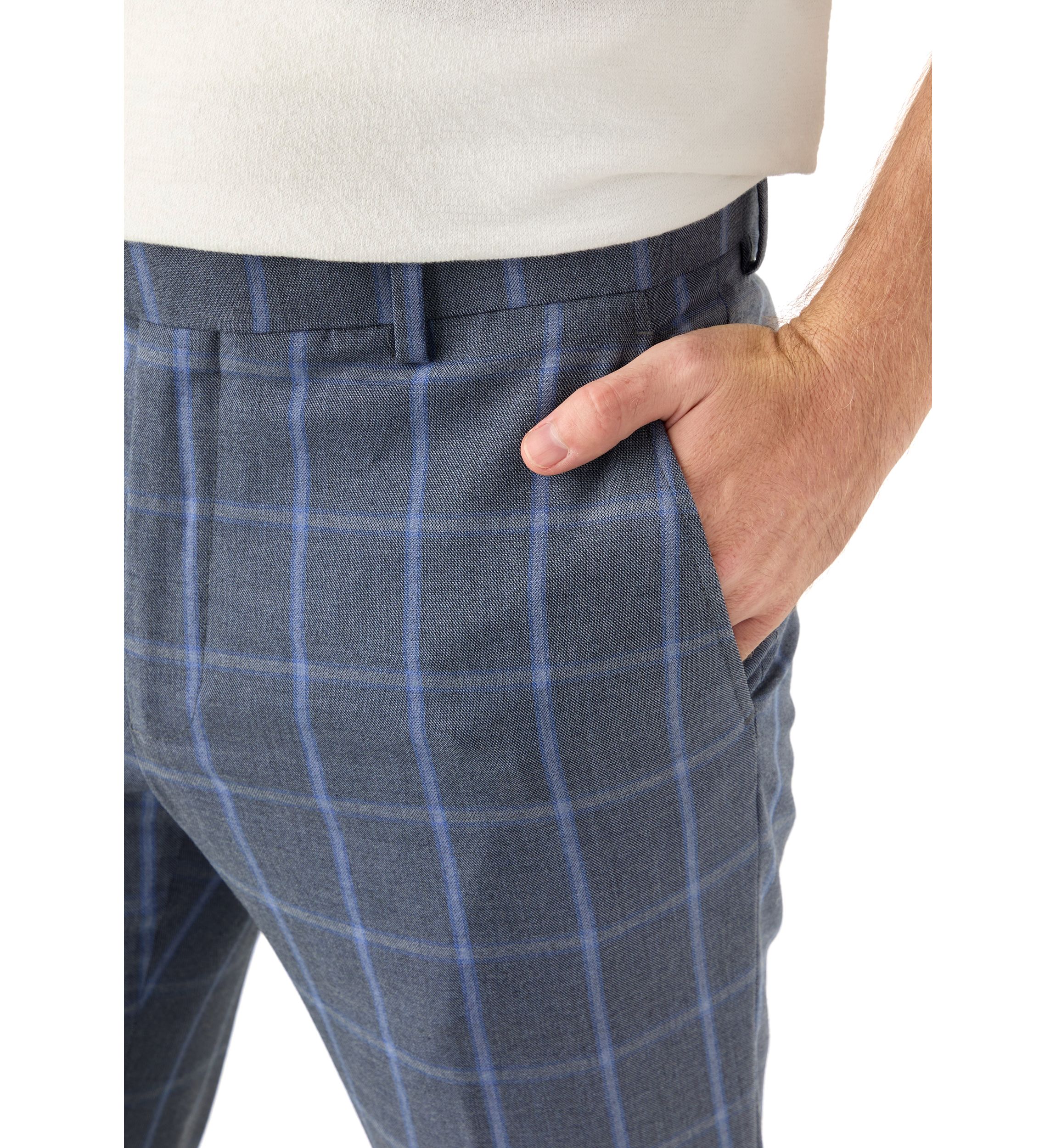 Mens Slim Fit Kensington Plaid Pants