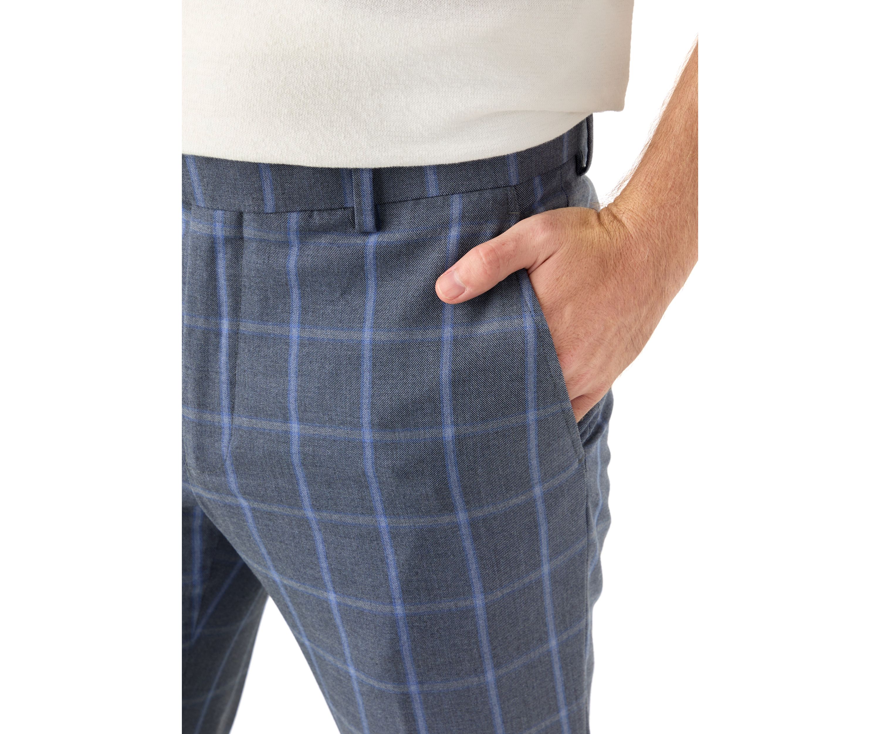 Mens Slim Fit Kensington Plaid Pants
