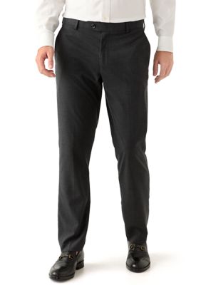 Original Penguin Men's Slim Fit Heathered Oxford Pants, Grey, 40 x 32