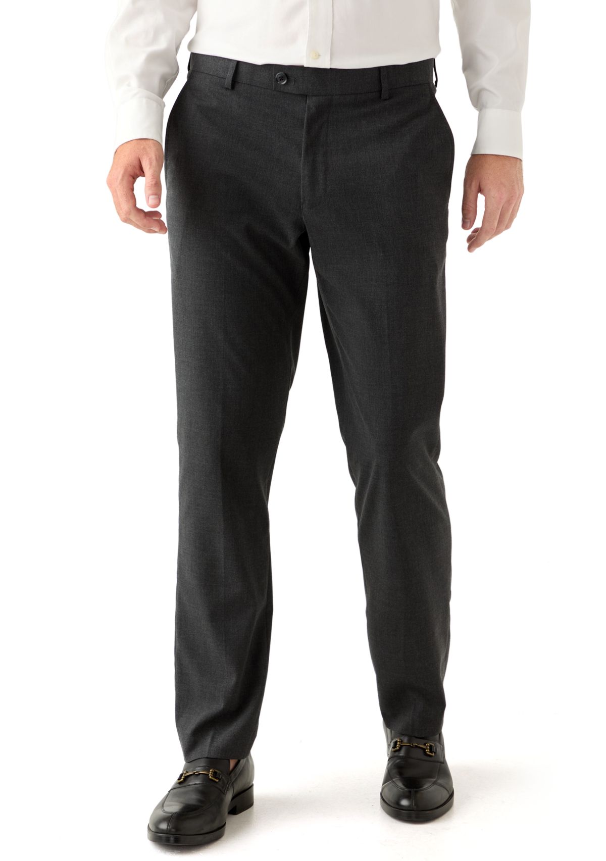 Mens Slim Fit Heathered Oxford Pants