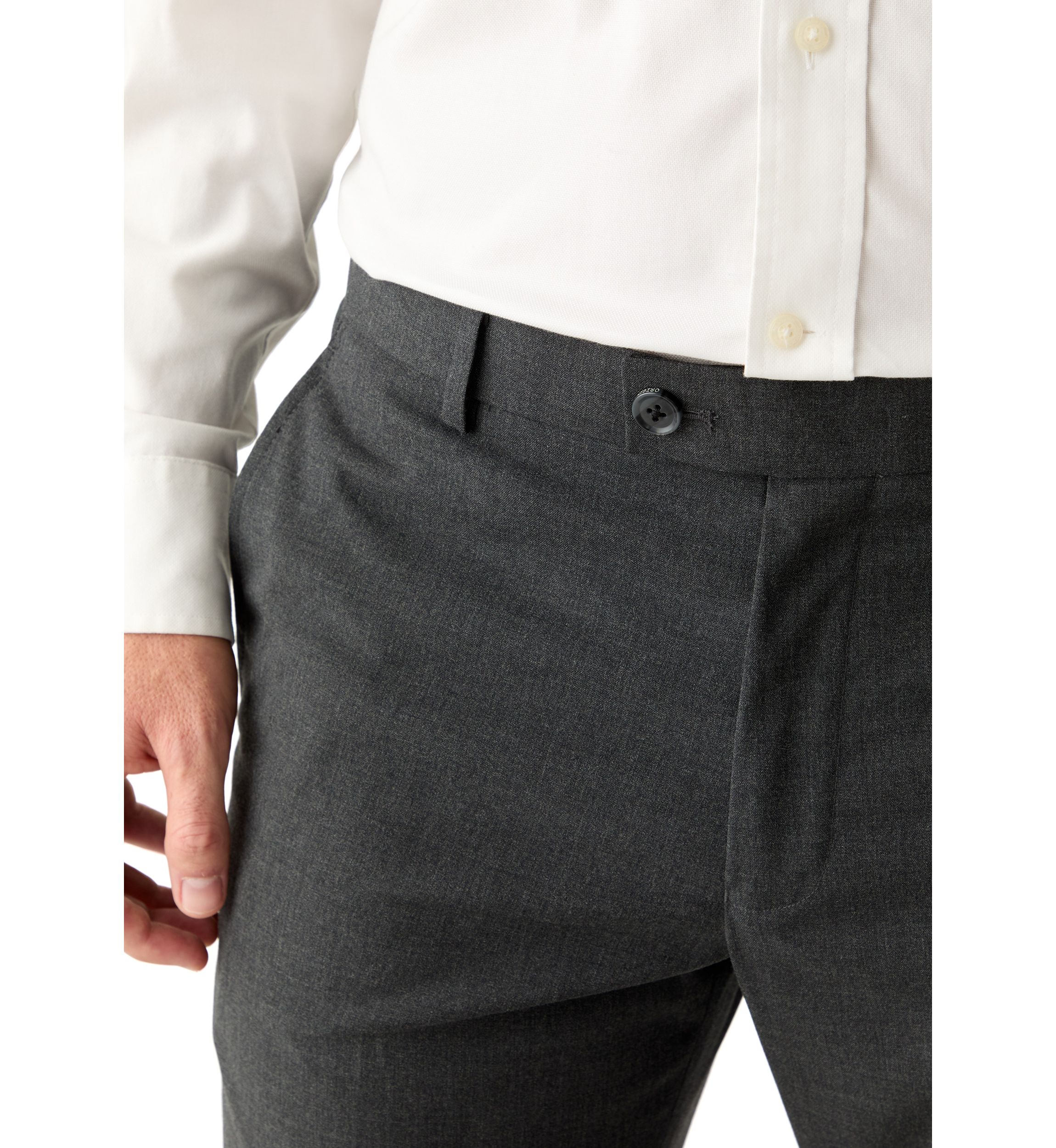 Mens Slim Fit Heathered Oxford Pants