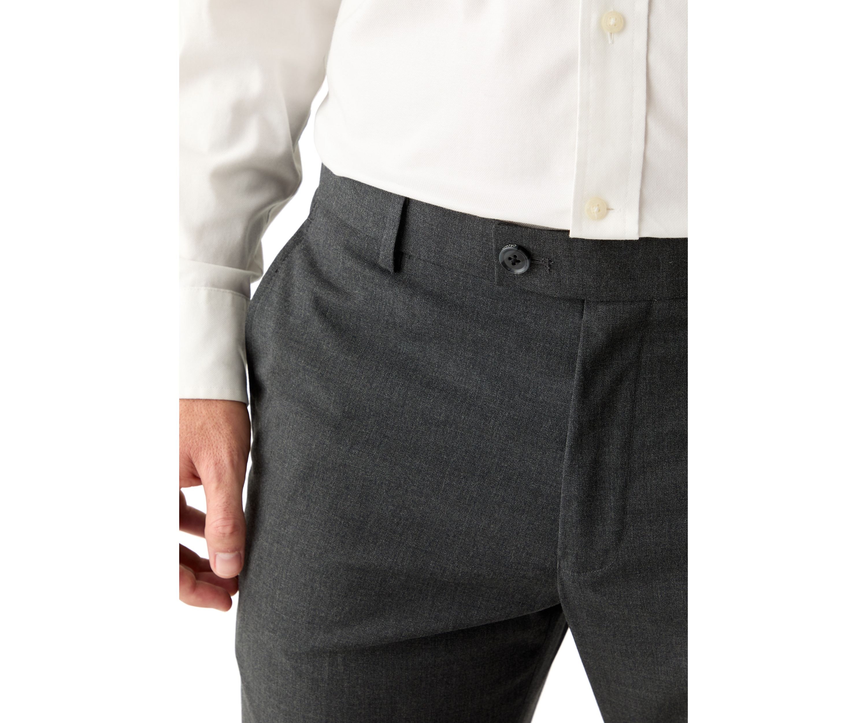 Mens Slim Fit Heathered Oxford Pants