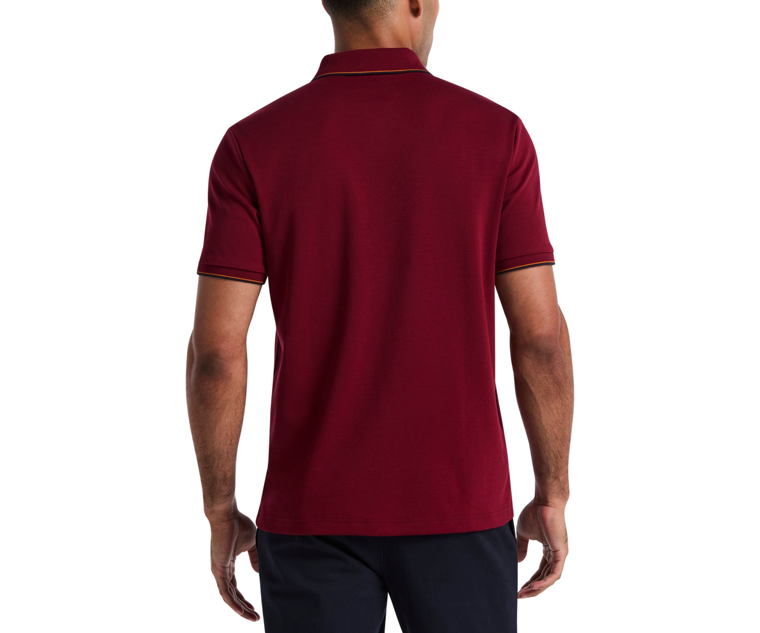 Cotton Interlock Vertical Stripe Short Sleeve Polo Shirt