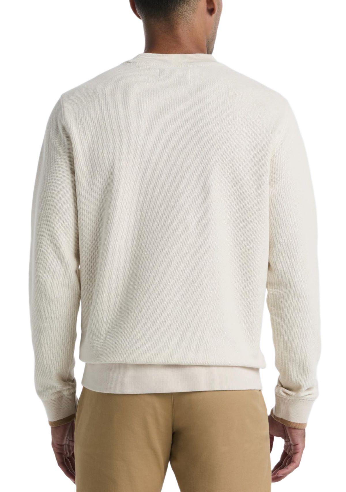 Mens Honeycomb Crew Neck Sweater