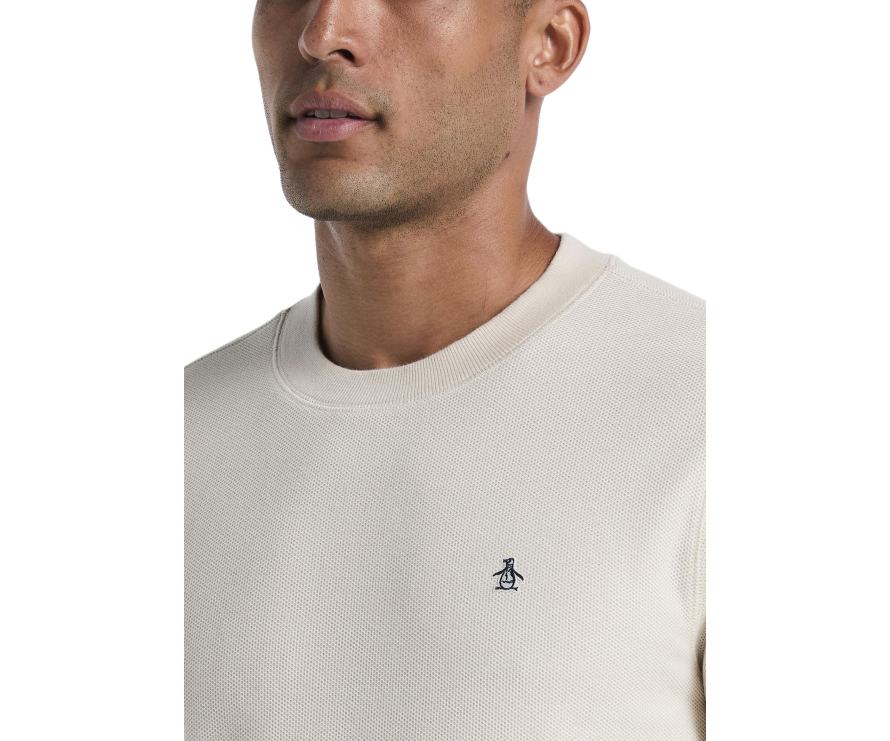 Mens Honeycomb Crew Neck Sweater