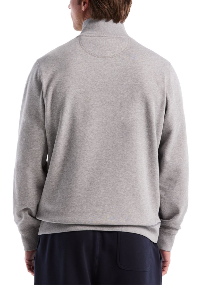 Mens Color-Blocked Fleece Pullover