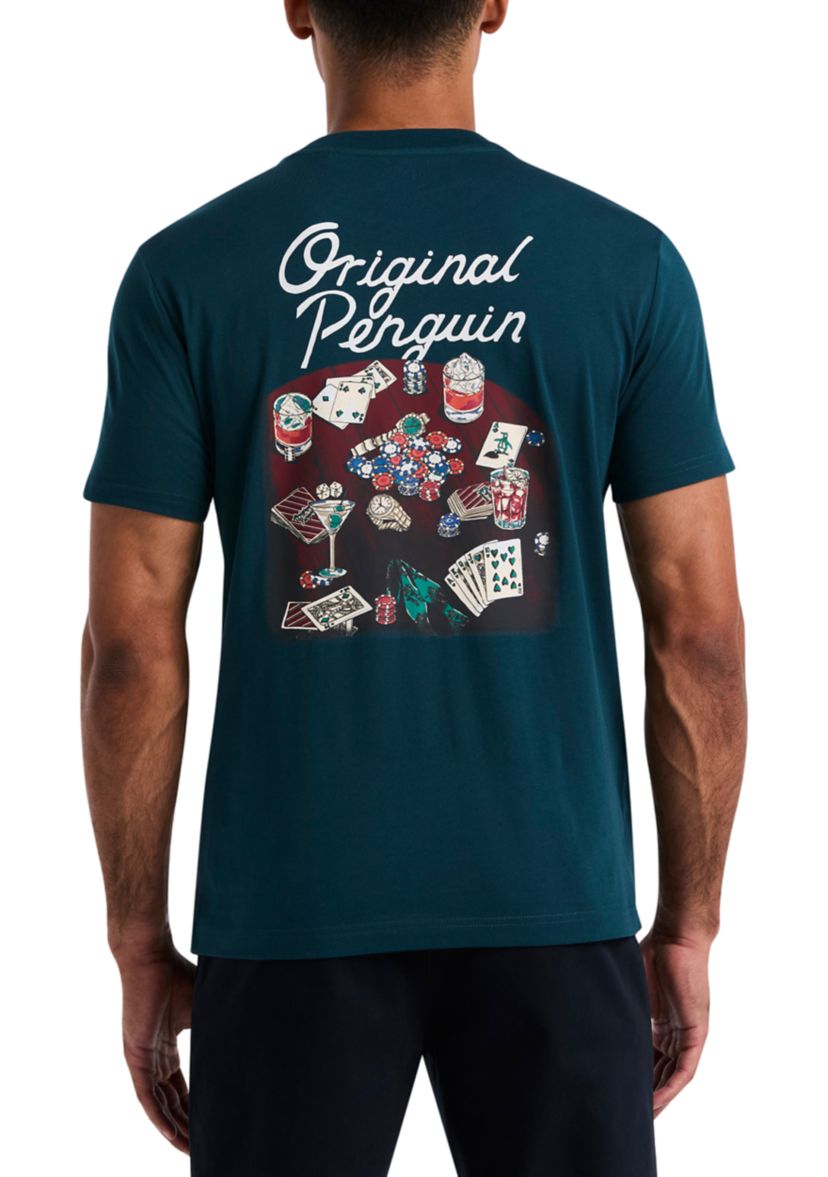 Poker Scene Graphic Short Sleeve T-Shirt