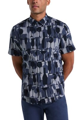 Original Penguin Men's Chambray Cocktail Print Polo Shirt