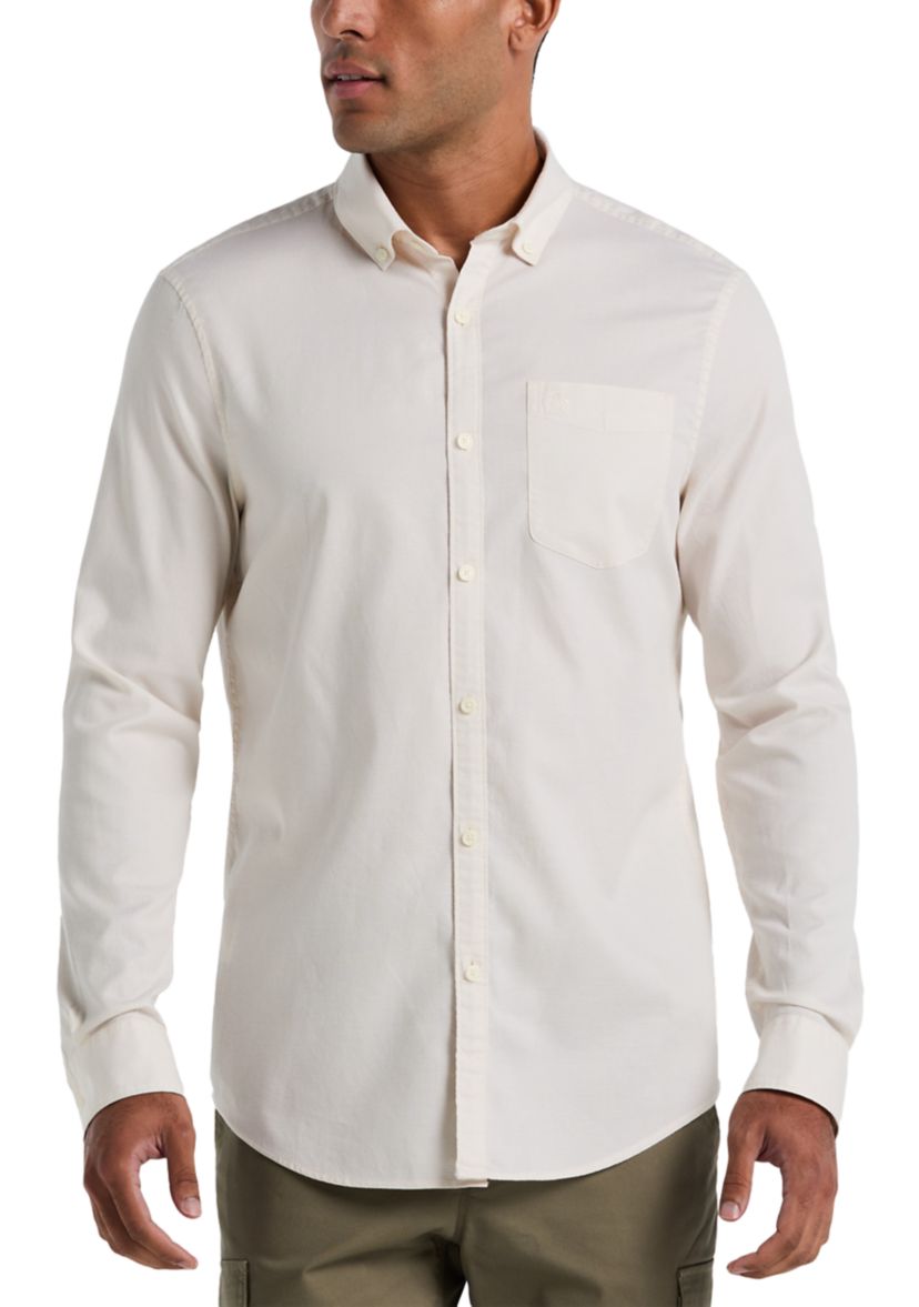 Cotton Dobby Print Long Sleeve Shirt
