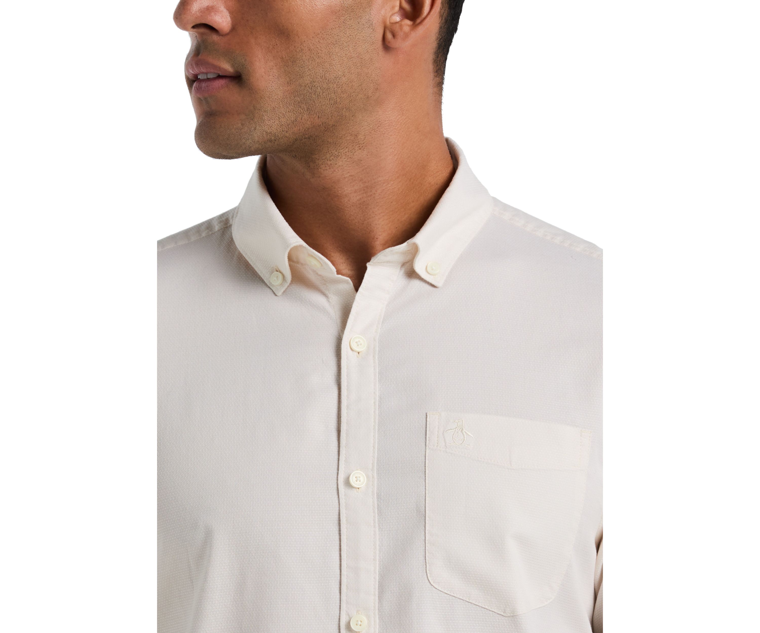 Cotton Dobby Print Long Sleeve Shirt