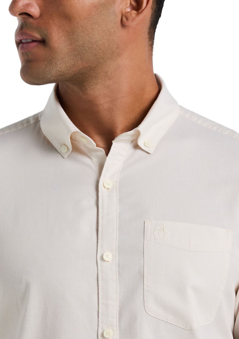 Cotton Dobby Print Long Sleeve Shirt